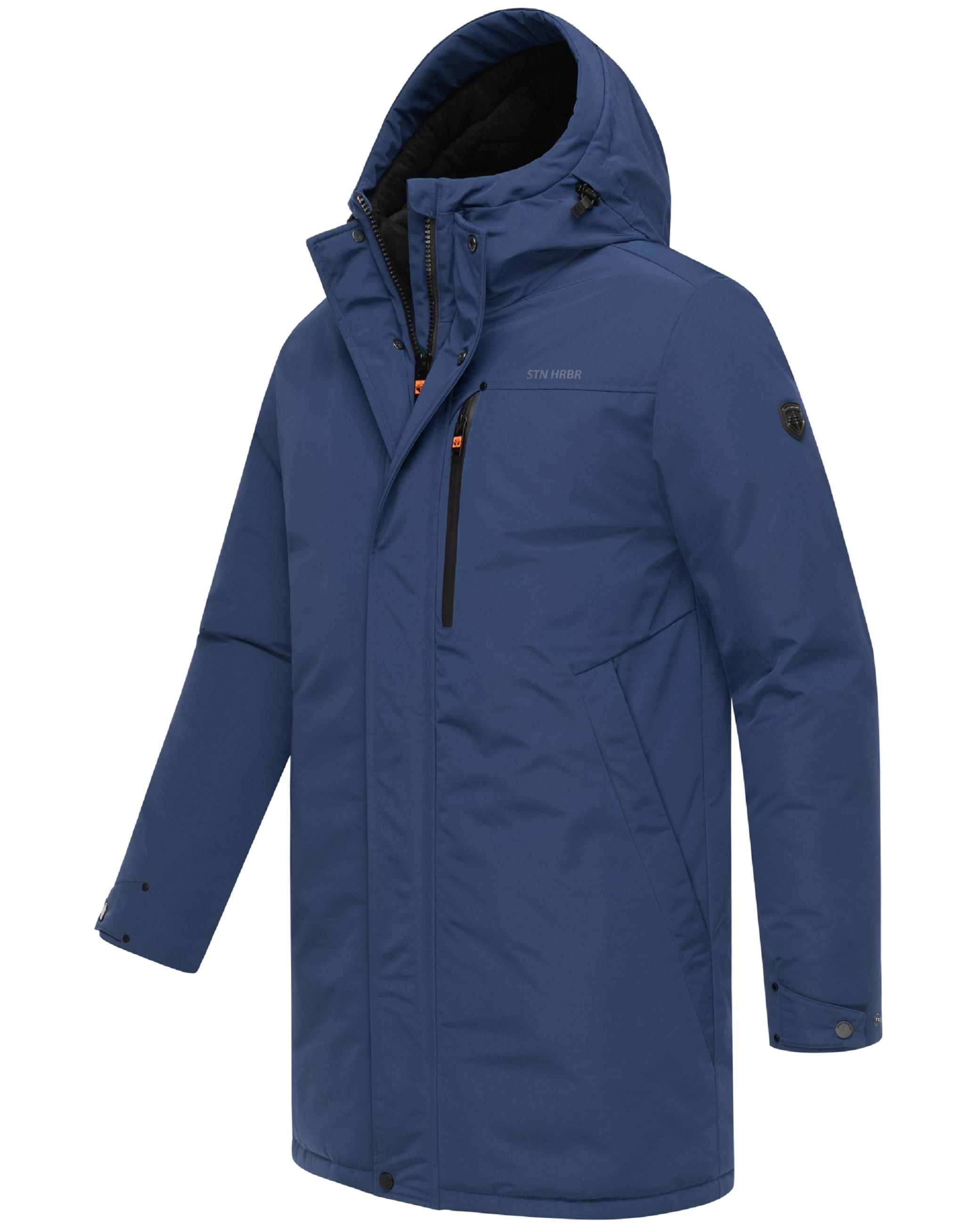 Winterparka mit Pattentaschen und Fleece gefütterter Kapuze "Phinoo XX" Navy
