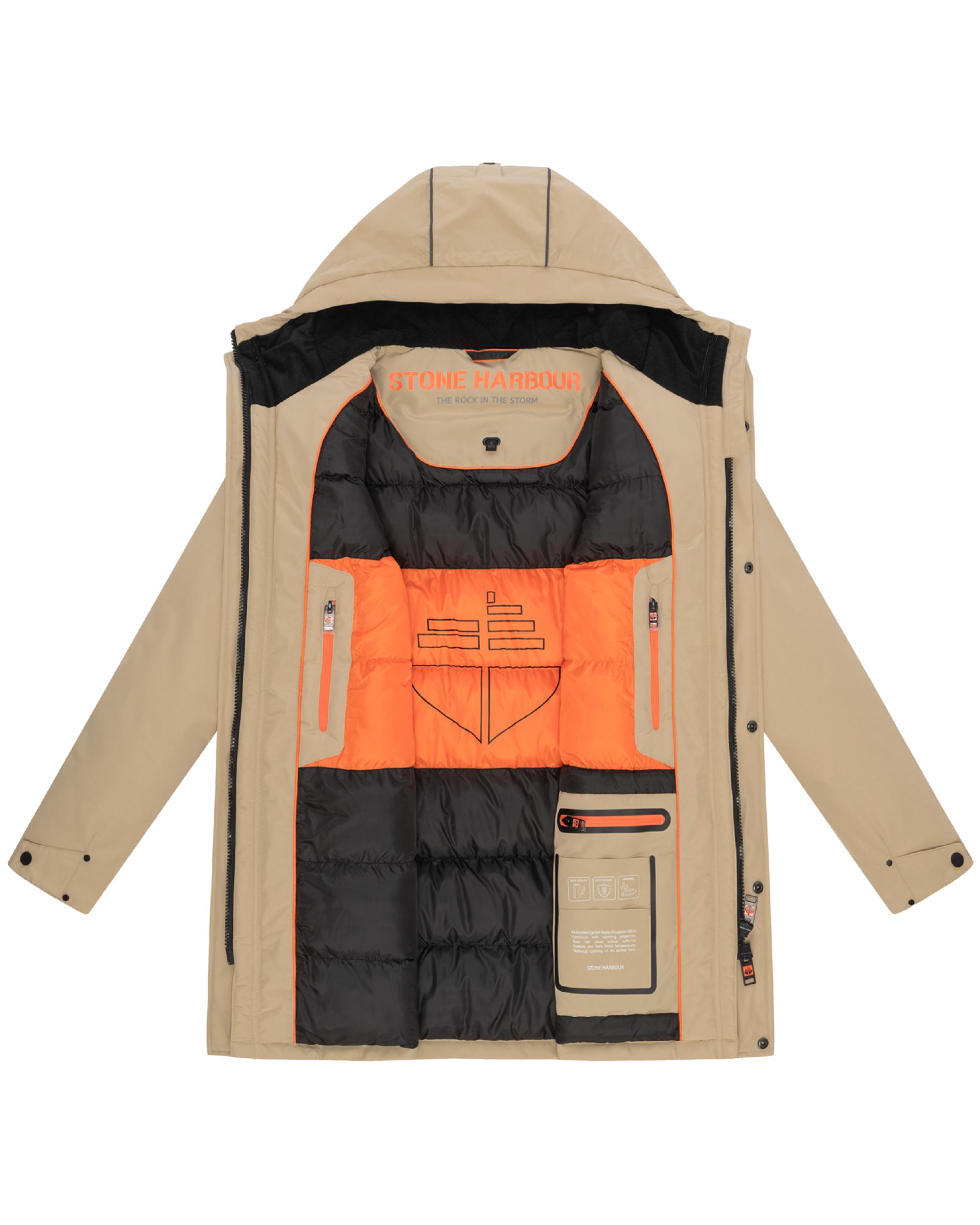 Winterparka mit Fleece gefütterter Kapuze "Phinoo XX" Sand