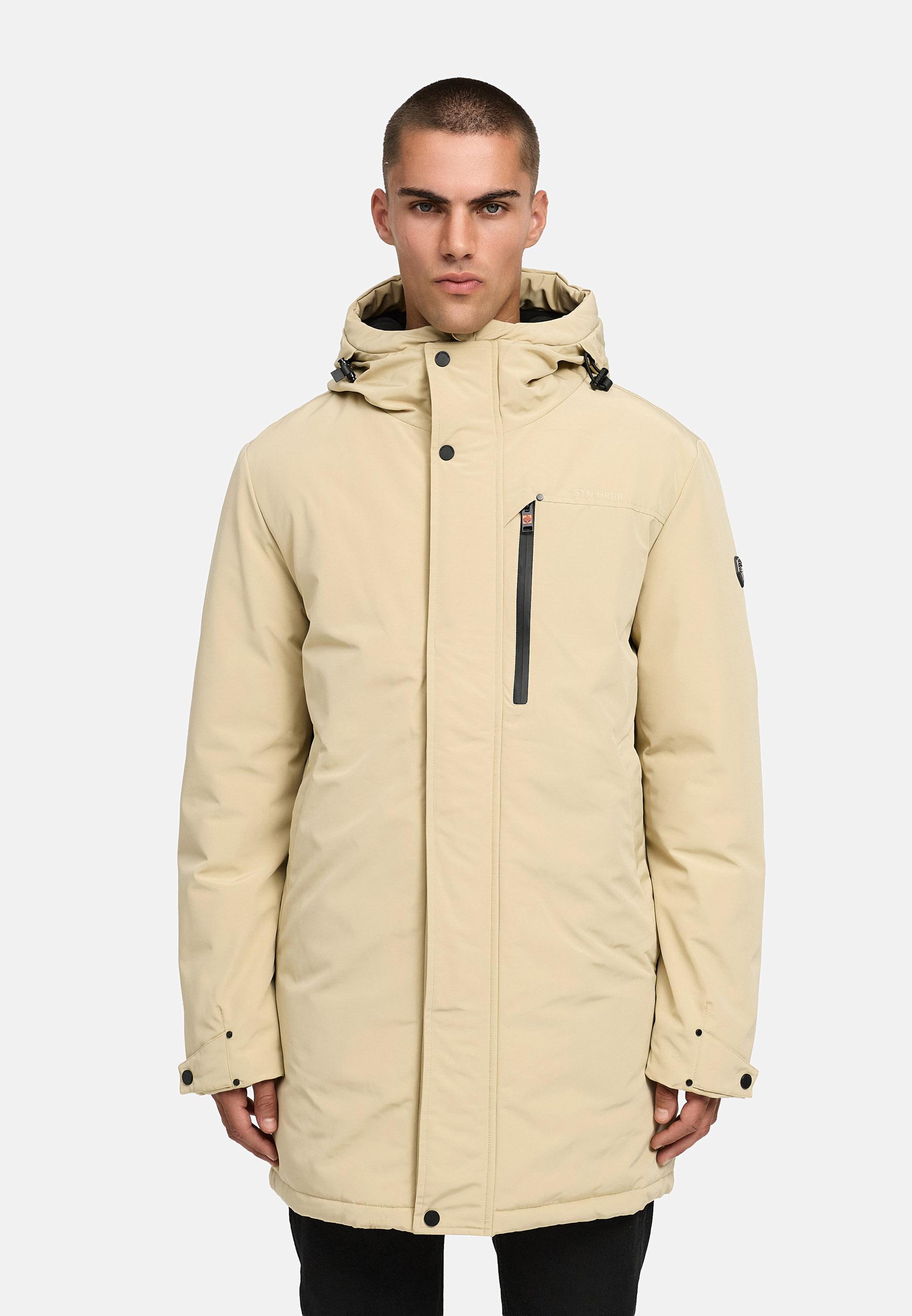 Winterparka mit Fleece gefütterter Kapuze "Phinoo XX" Sand