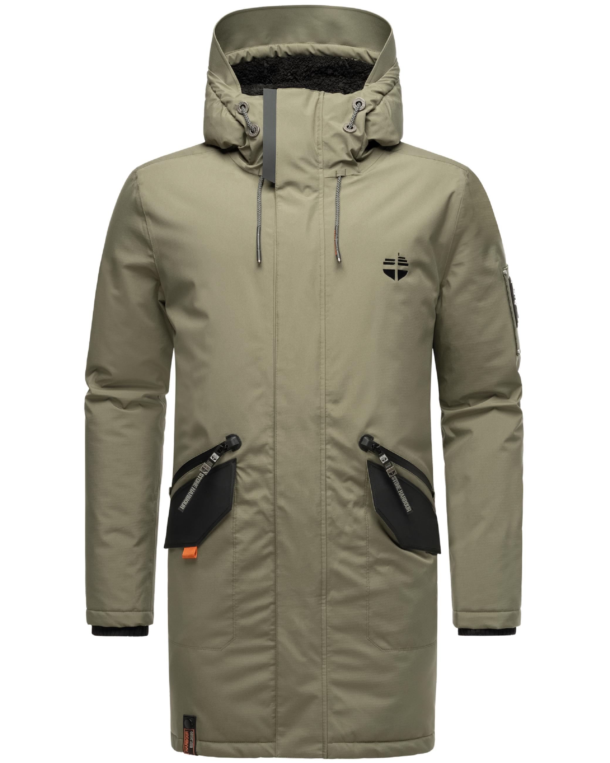 Wintermantel mit Kapuze "Ragaan" Dusty Olive