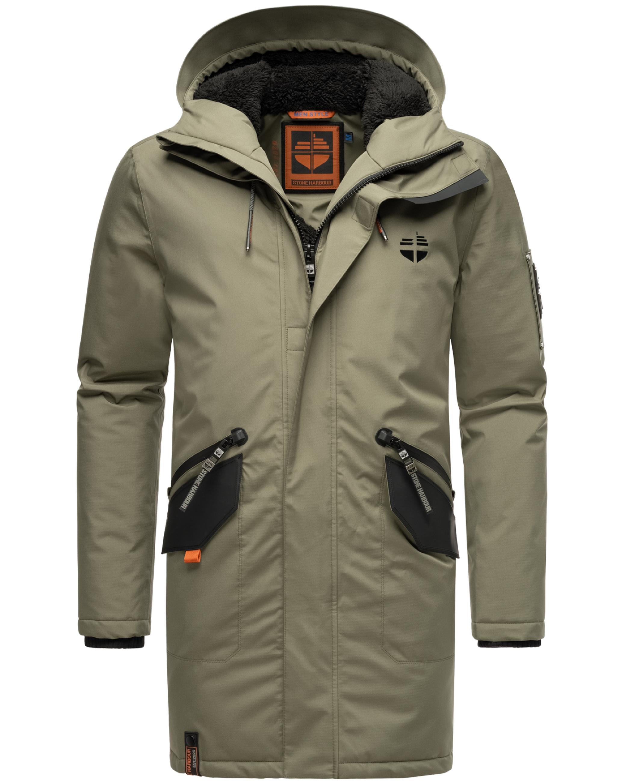 Wintermantel mit Kapuze "Ragaan" Dusty Olive
