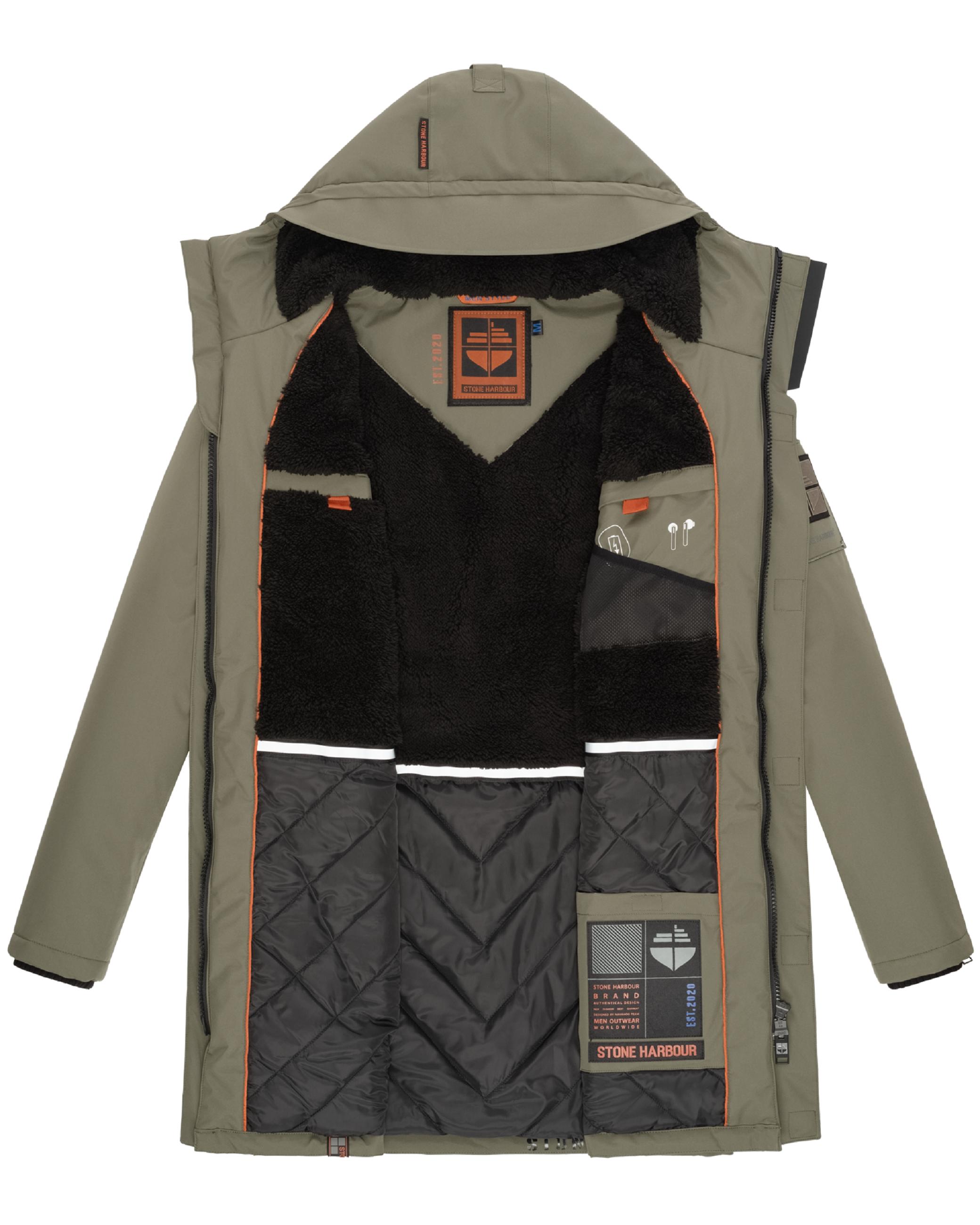 Wintermantel mit Kapuze "Ragaan" Dusty Olive