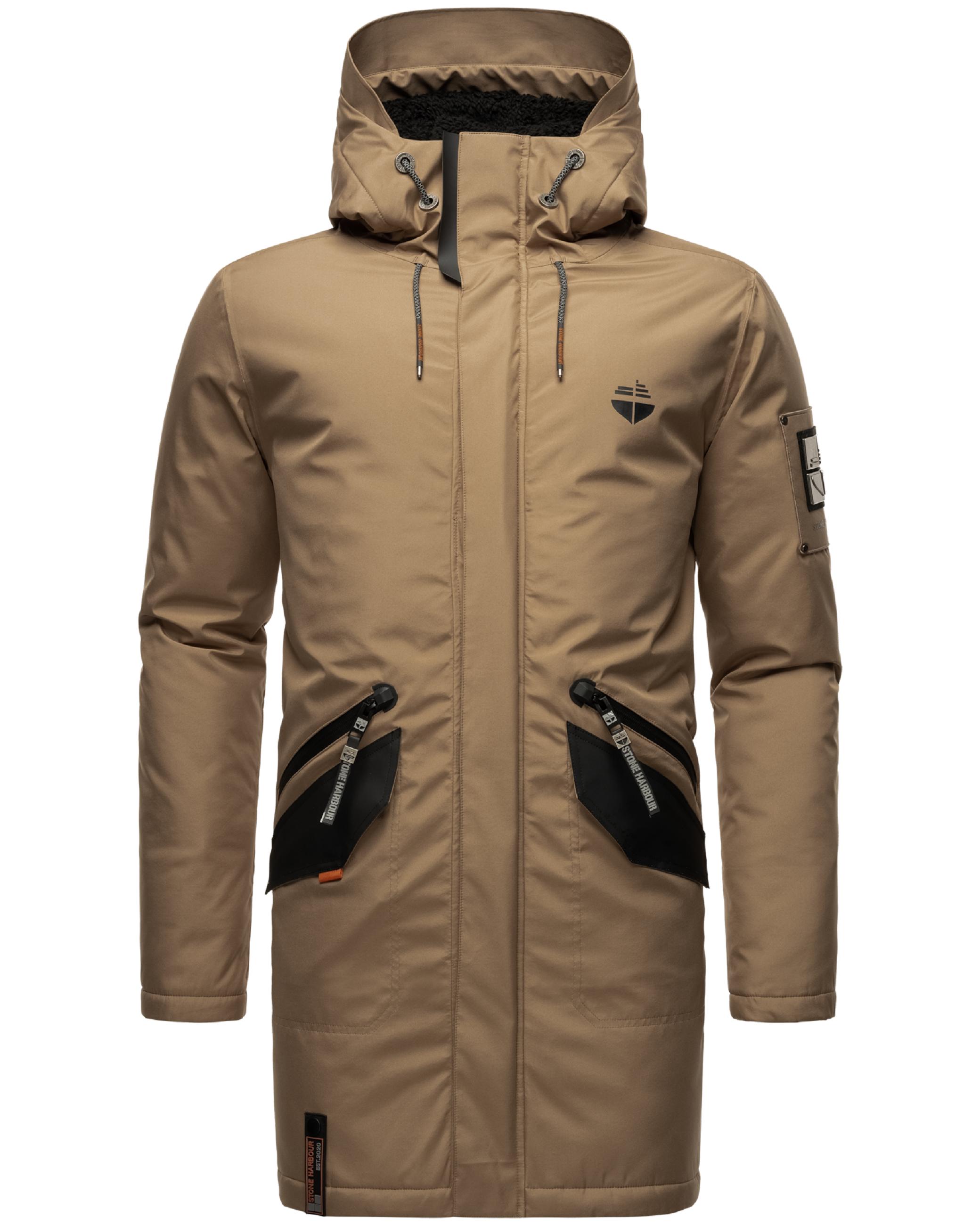 Wintermantel mit Kapuze "Ragaan" Light Brown