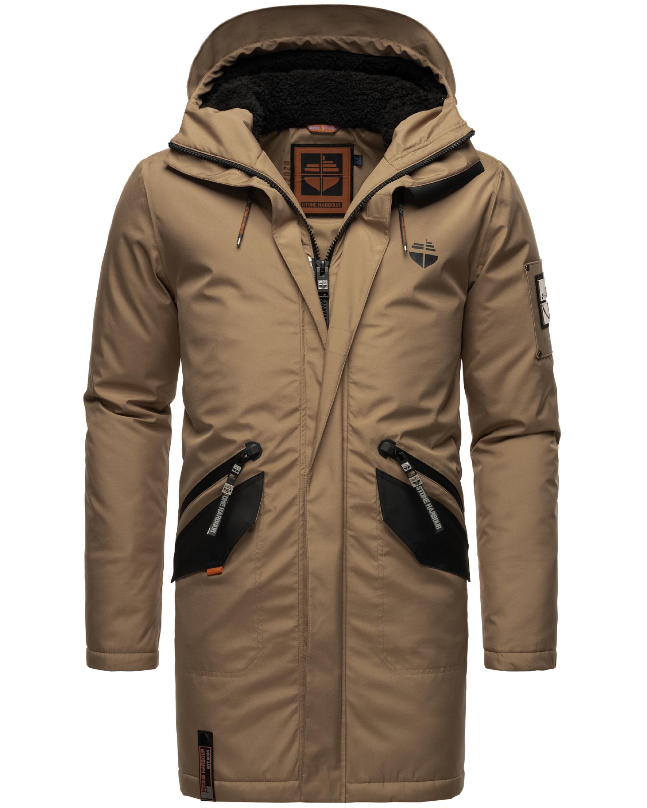 Wintermantel mit Kapuze "Ragaan" Light Brown