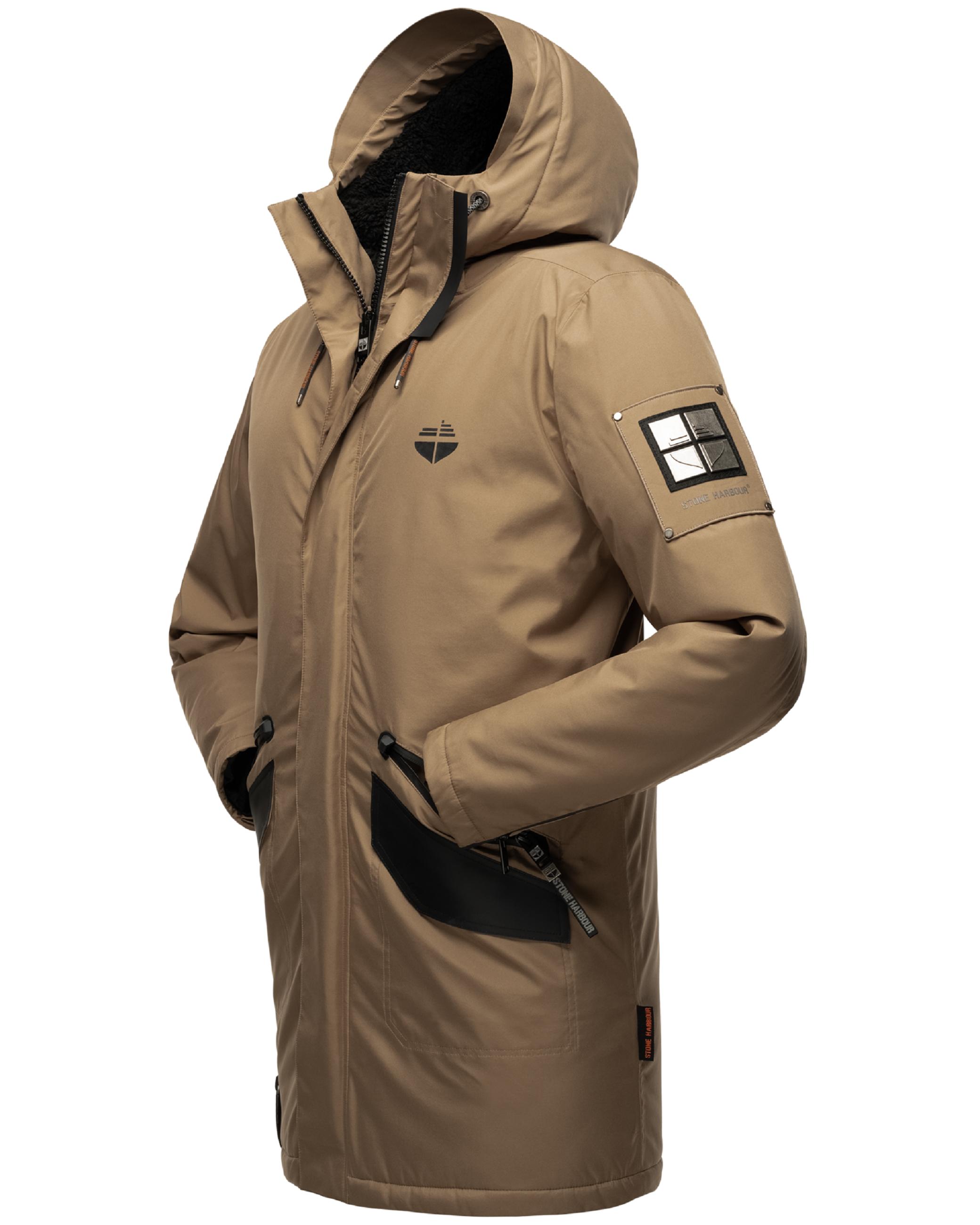 Wintermantel mit Kapuze "Ragaan" Light Brown