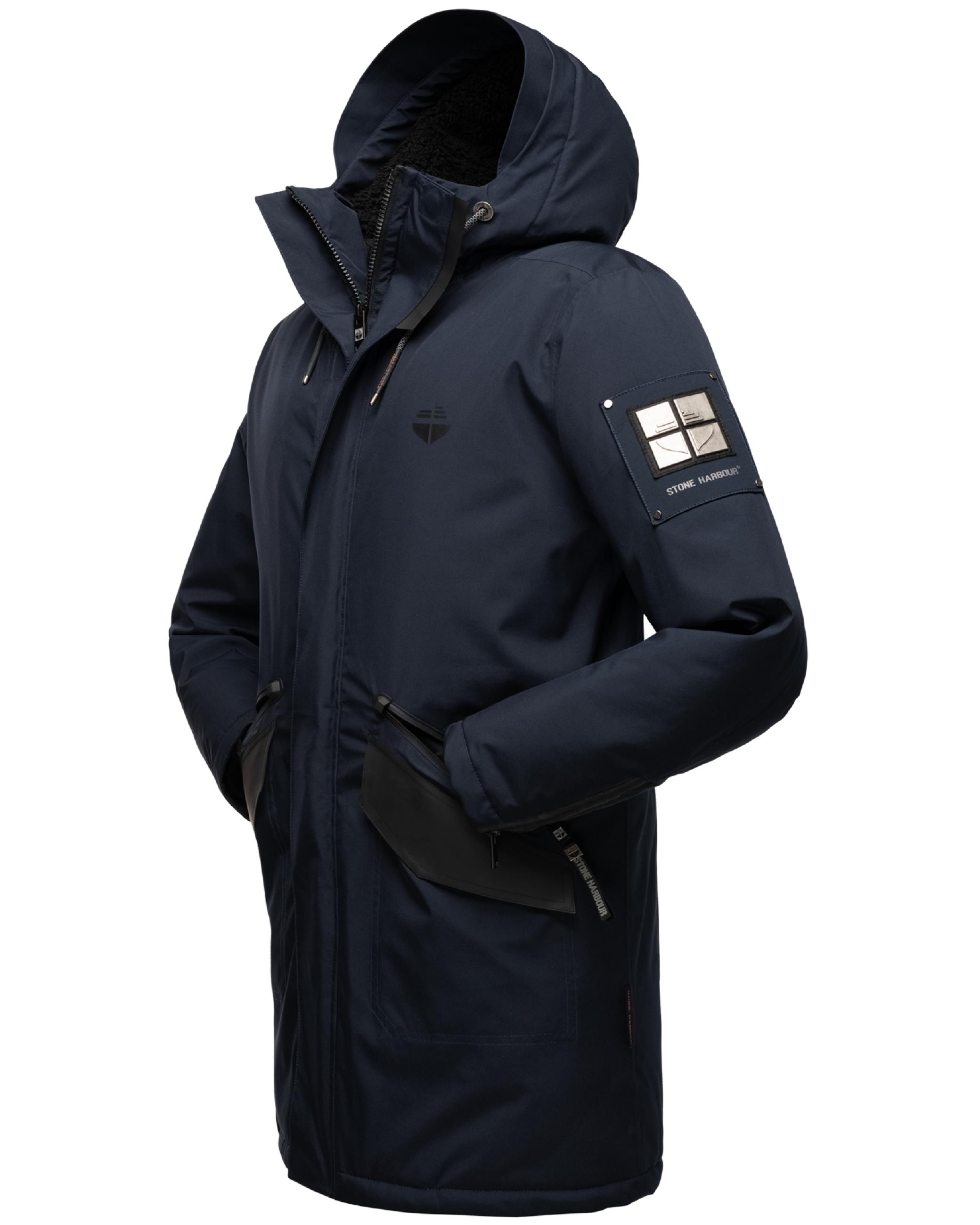 Wintermantel mit Kapuze "Ragaan" Navy