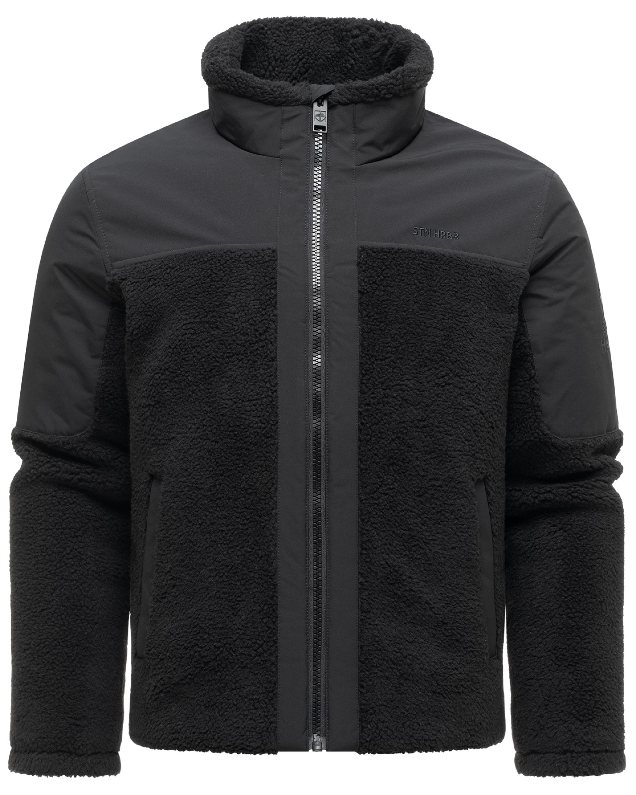 Materialmix Jacke mit Teddyfleece "Riveen XX" Black