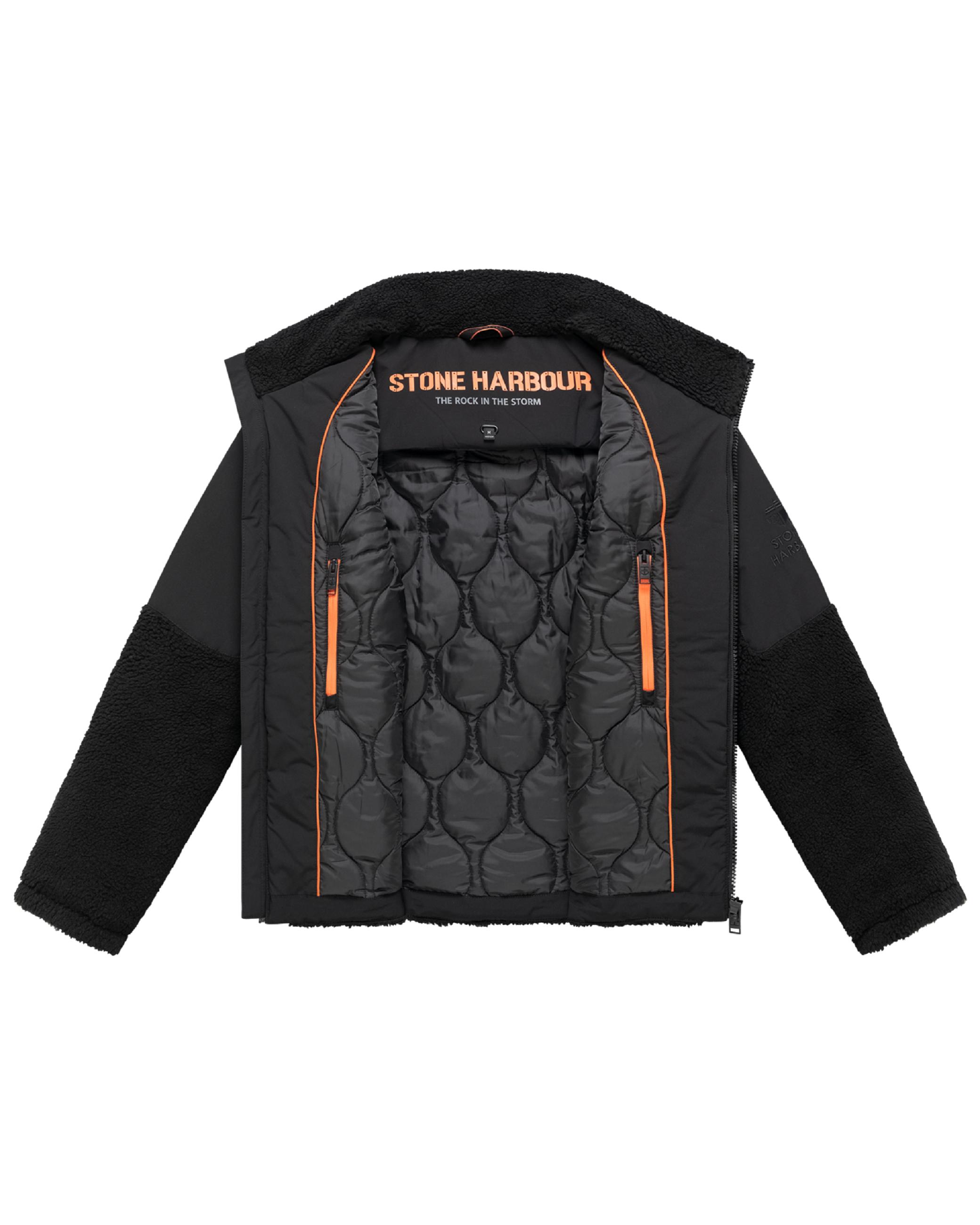 Materialmix Jacke mit Teddyfleece "Riveen XX" Black