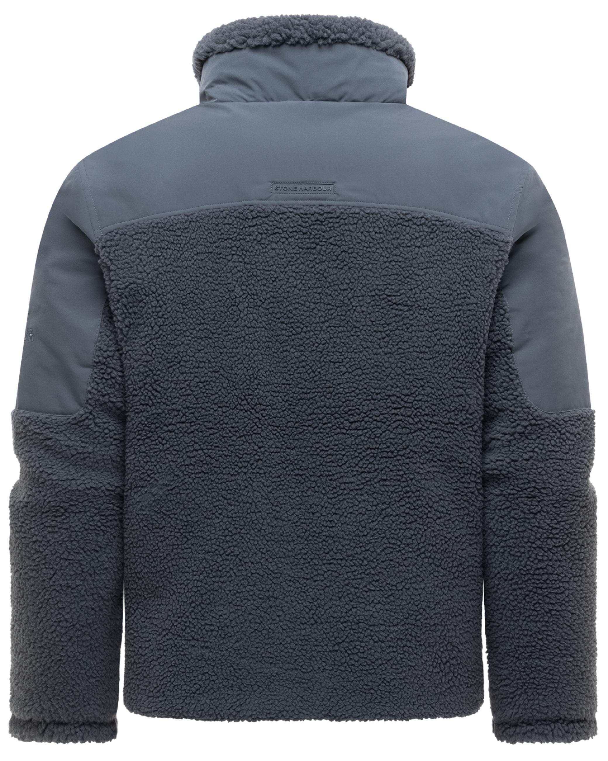 Materialmix Jacke mit Teddyfleece "Riveen XX" Blue Grey