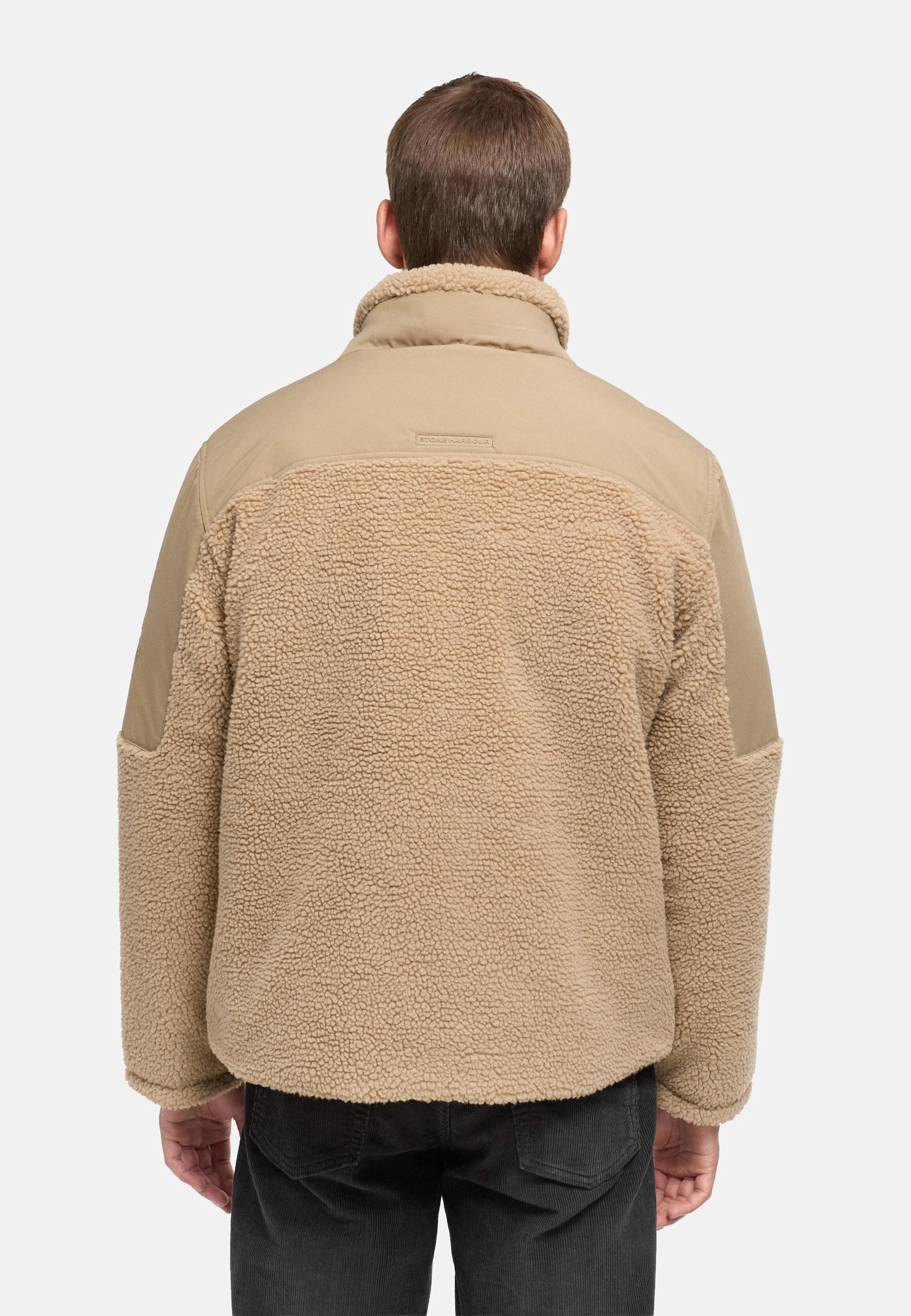 Materialmix Jacke mit Teddyfleece "Riveen XX" Natural