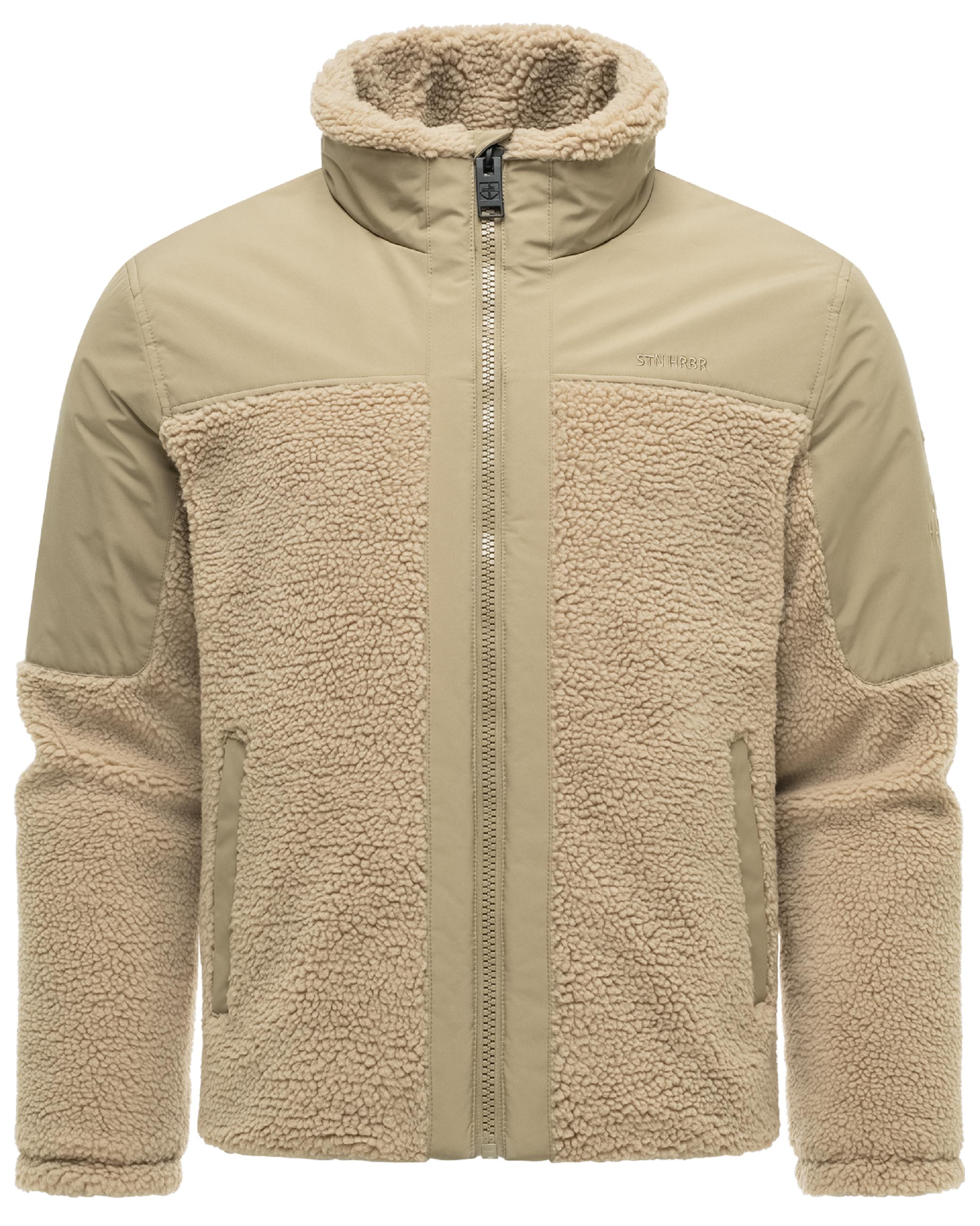 Materialmix Jacke mit Teddyfleece "Riveen XX" Natural