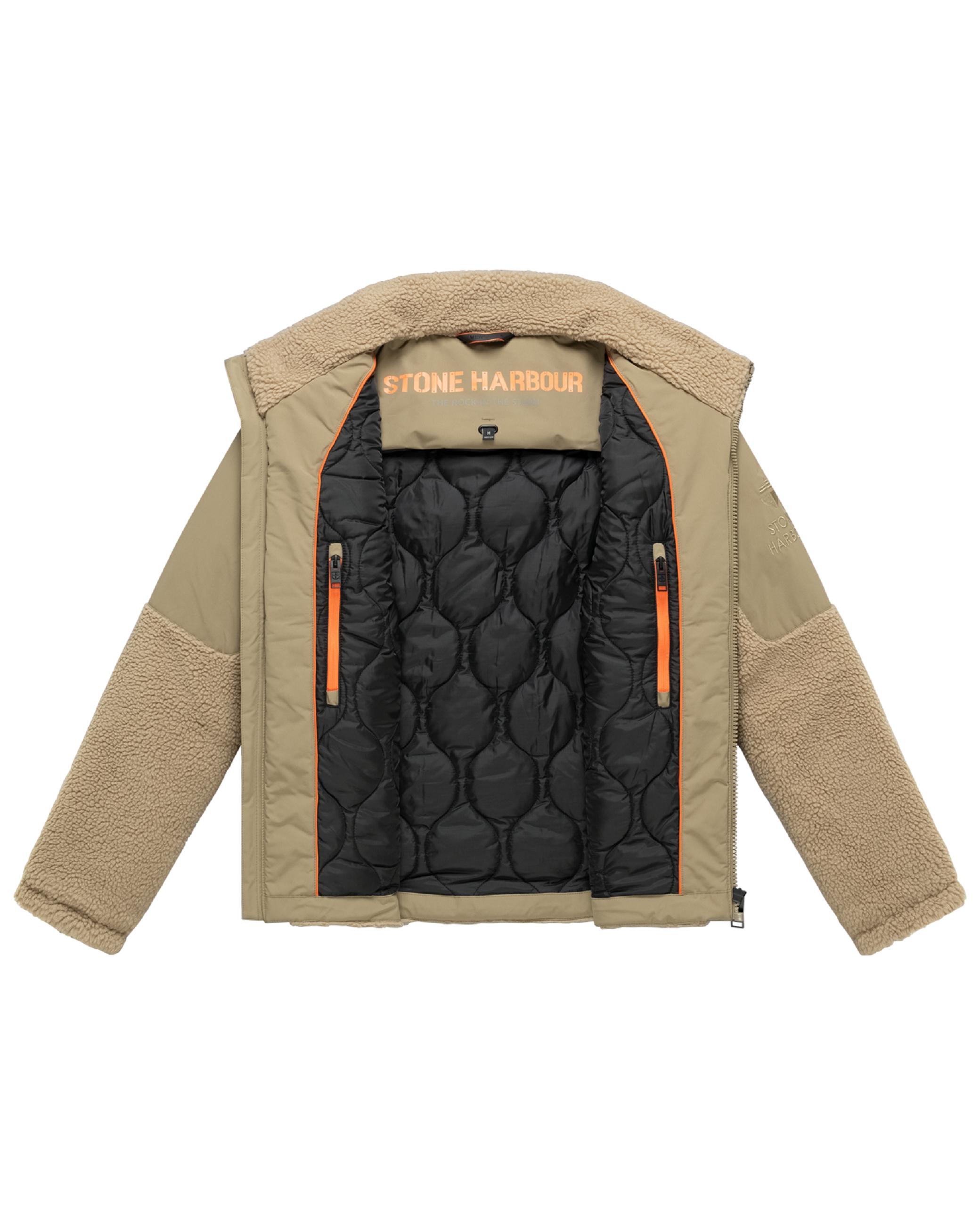 Materialmix Jacke mit Teddyfleece "Riveen XX" Natural