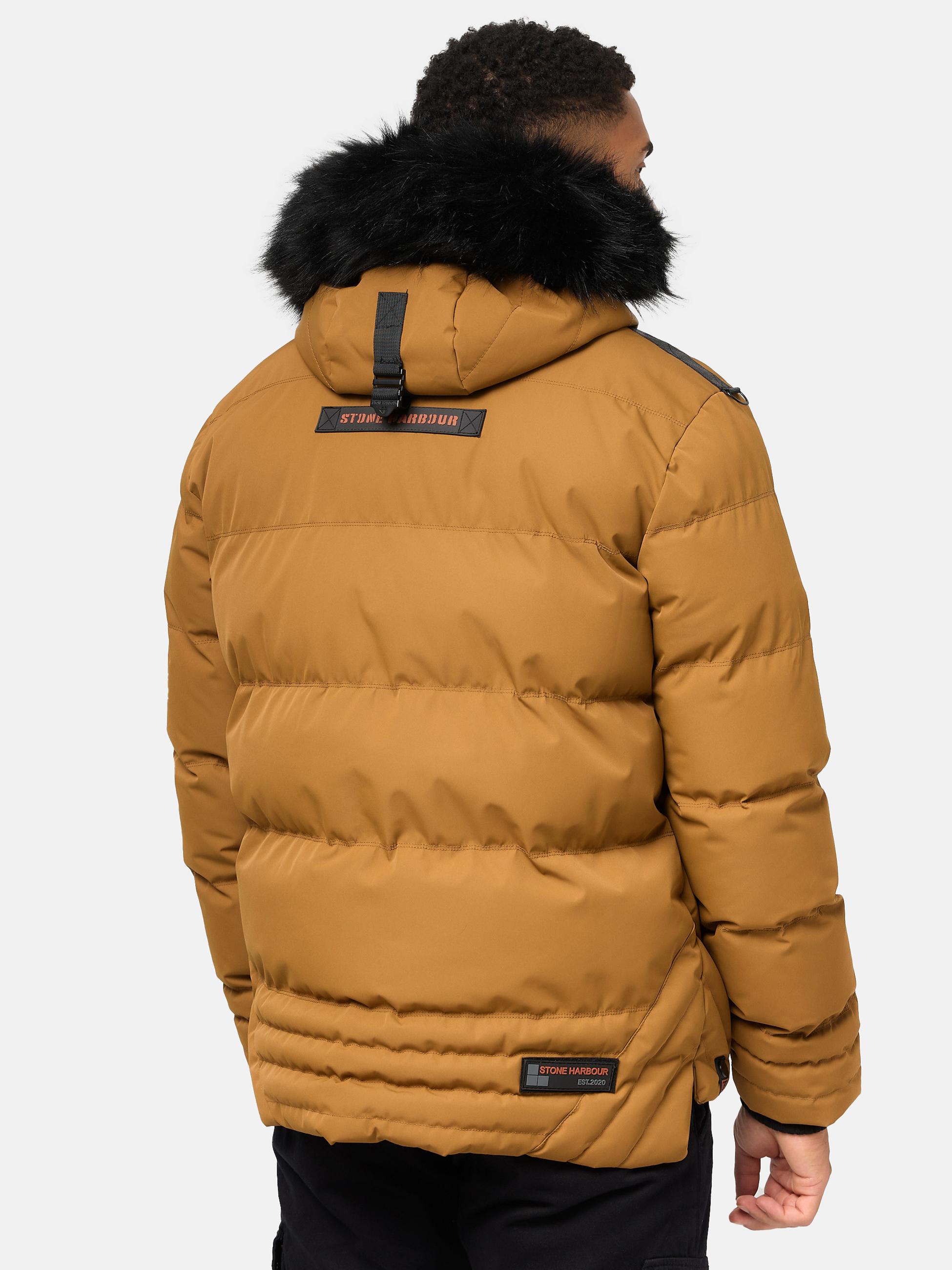 Winter Steppjacke mit abnehmbarer Kunstfell-Kapuze "Romaan" Tobacoo