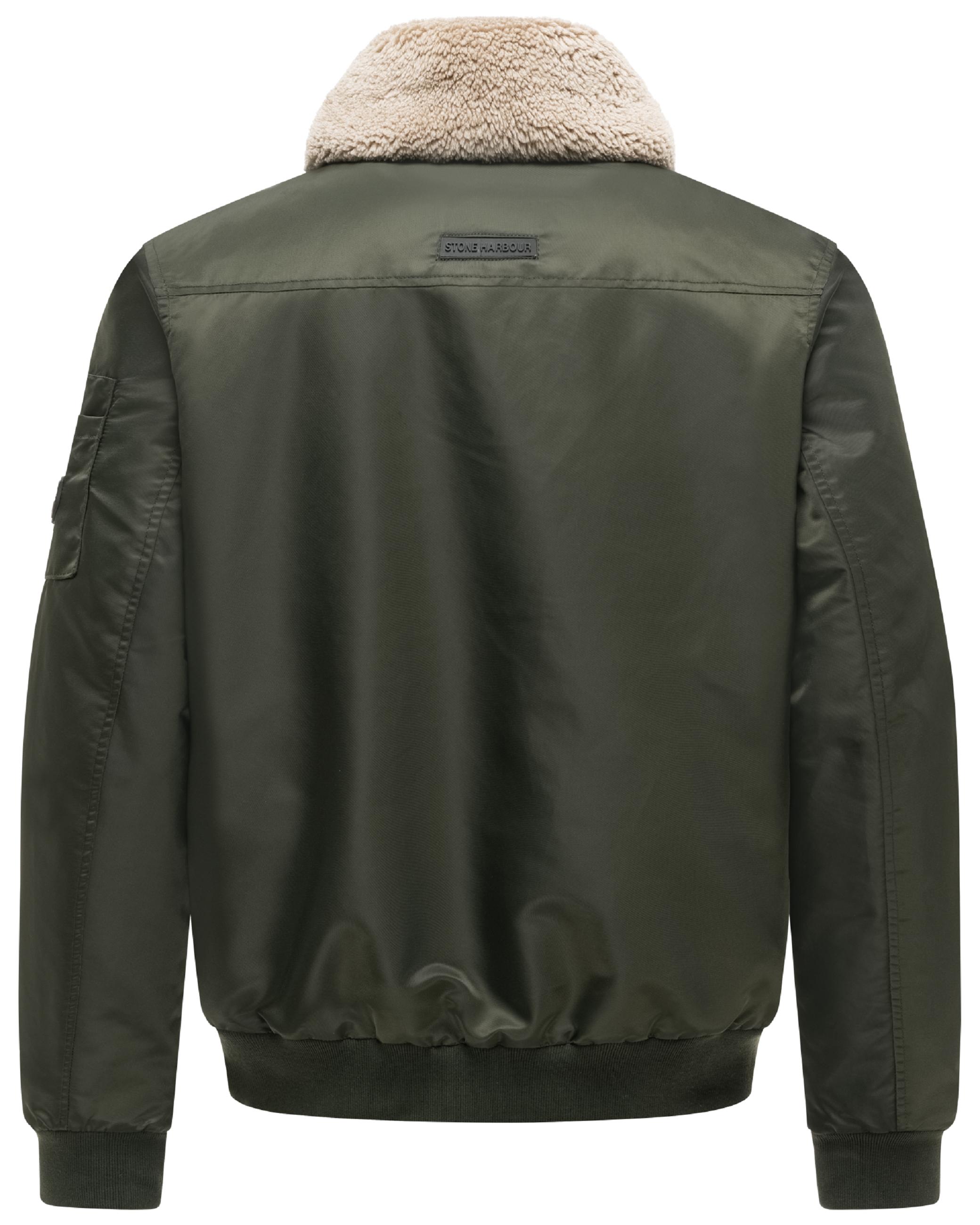 Winterjacke mit weichem Kragen "Somaeel XX" Dark Olive
