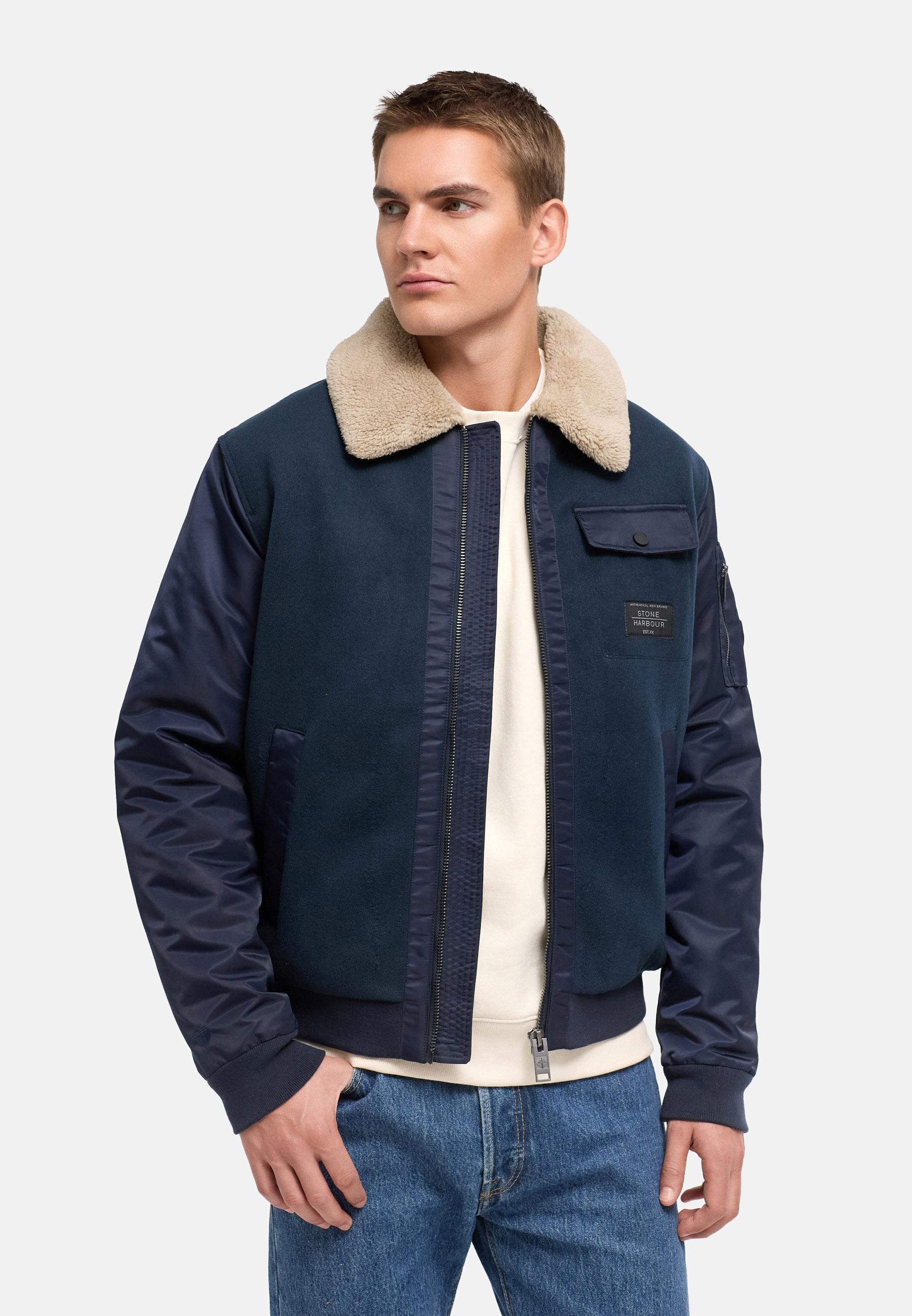 Winterjacke mit weichem Kragen "Somaeel XX" Navy
