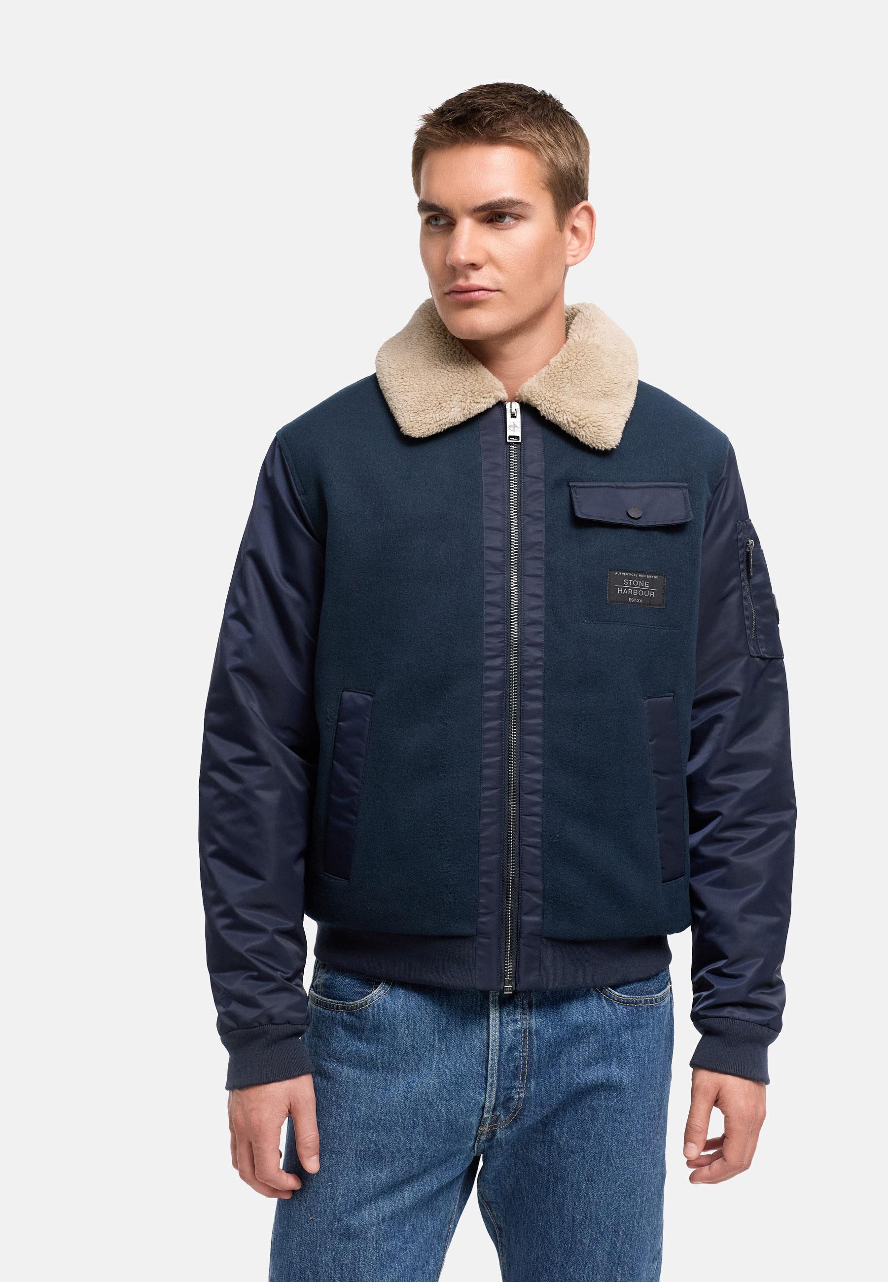 Winterjacke mit weichem Kragen "Somaeel XX" Navy