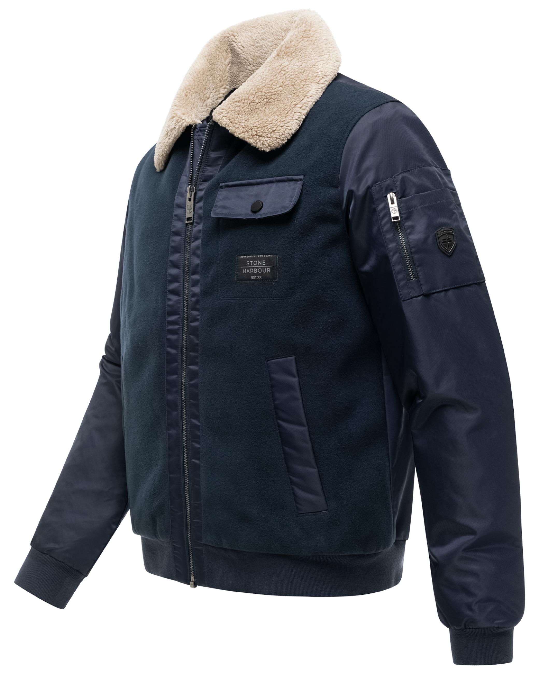 Winterjacke mit weichem Kragen "Somaeel XX" Navy