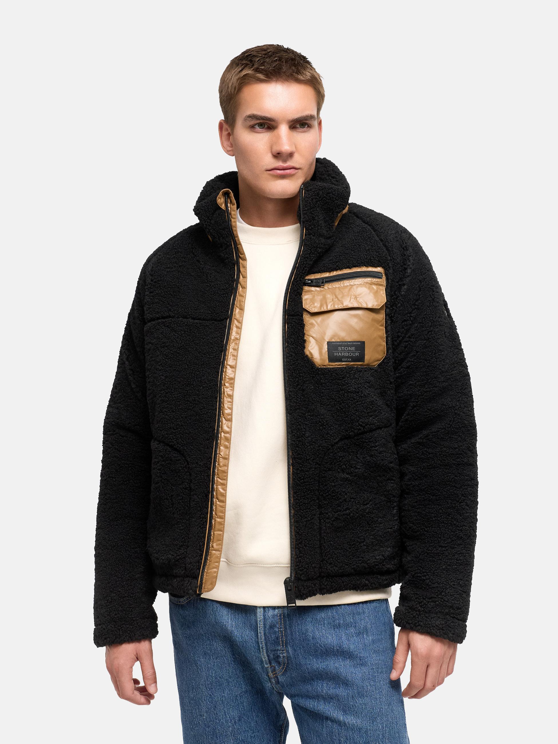 Teddyjacke mit markanten, kontrastfarbenen Details "Sorees XX" Black