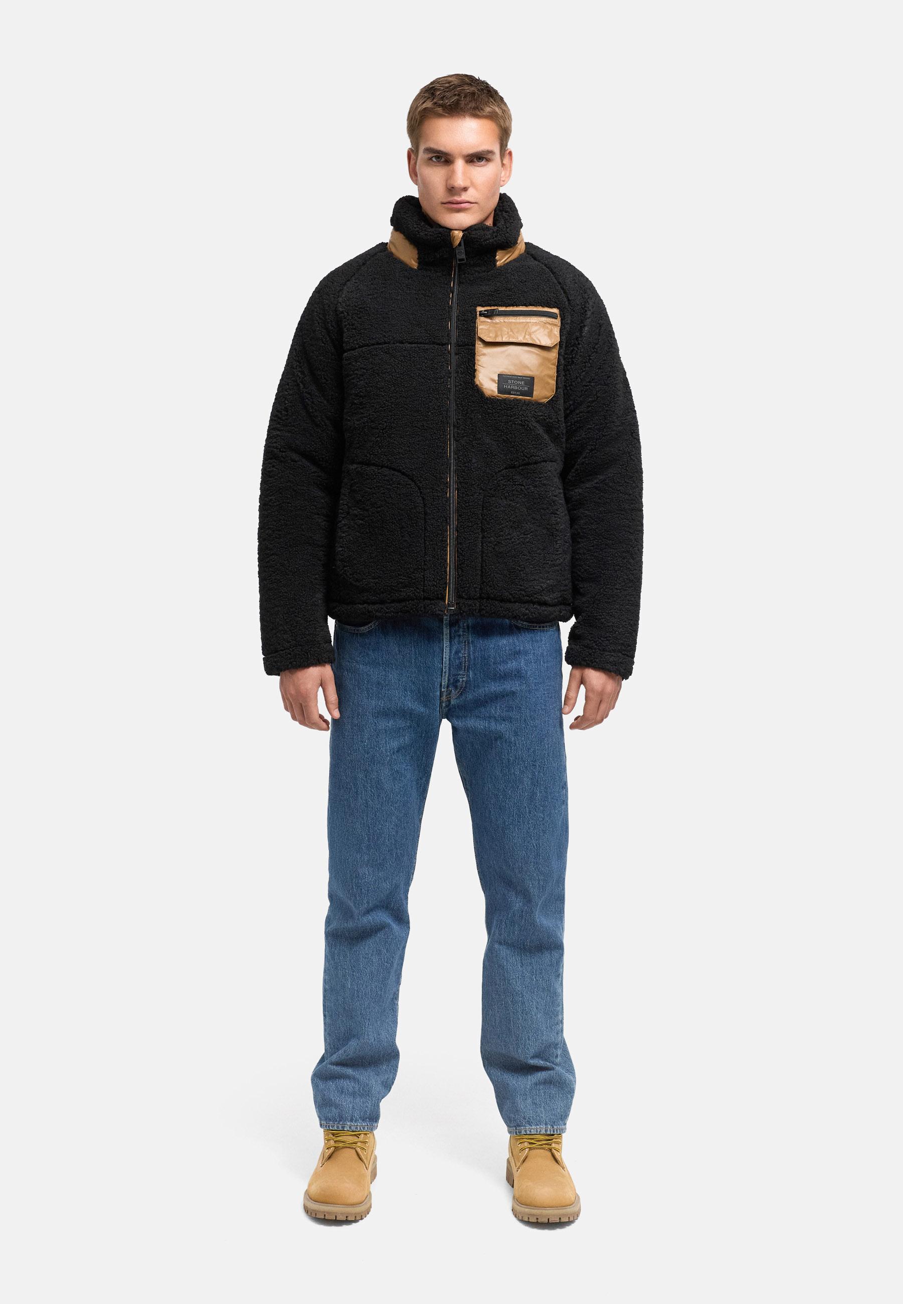 Teddyjacke mit markanten, kontrastfarbenen Details "Sorees XX" Black