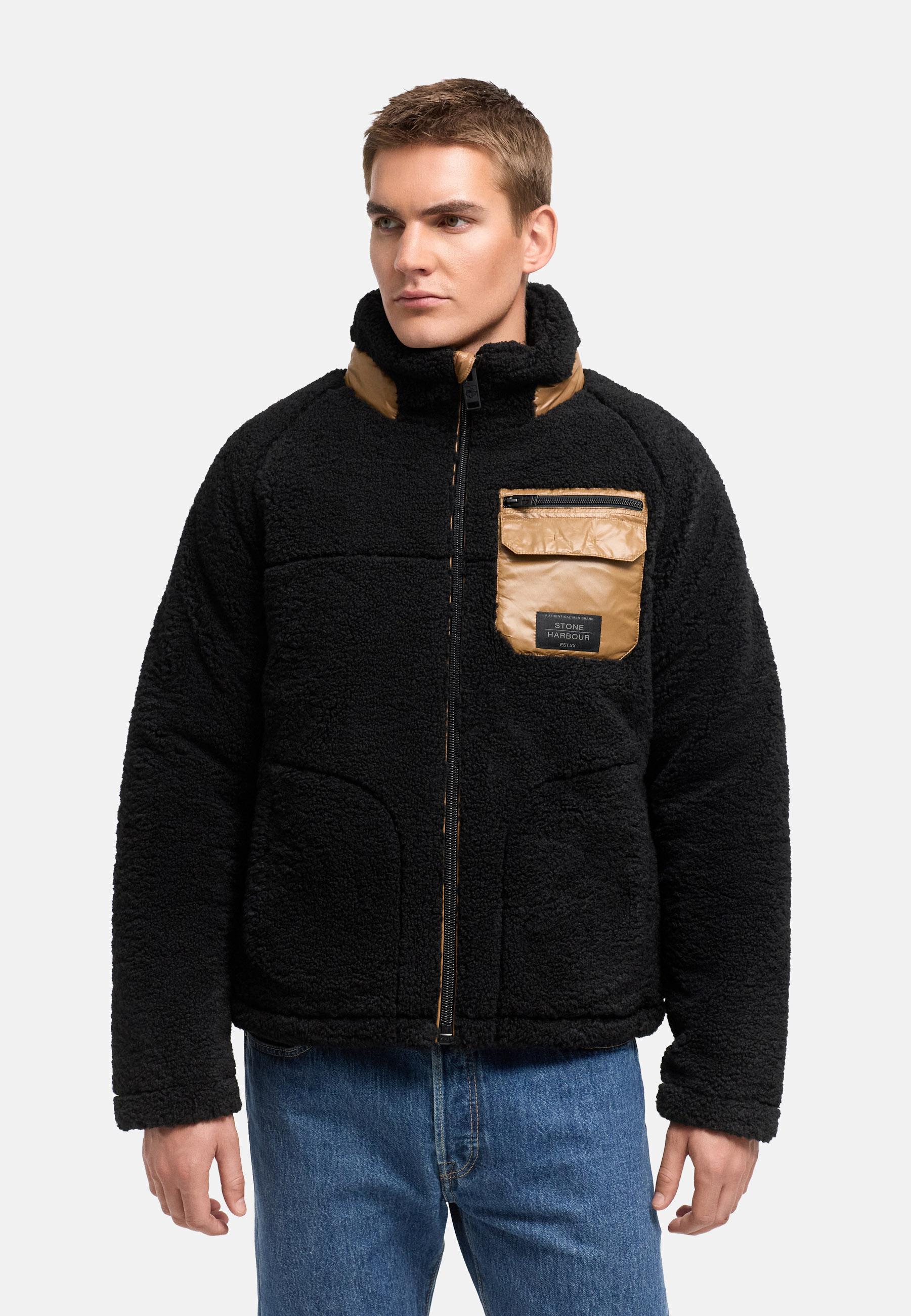 Teddyjacke mit markanten, kontrastfarbenen Details "Sorees XX" Black