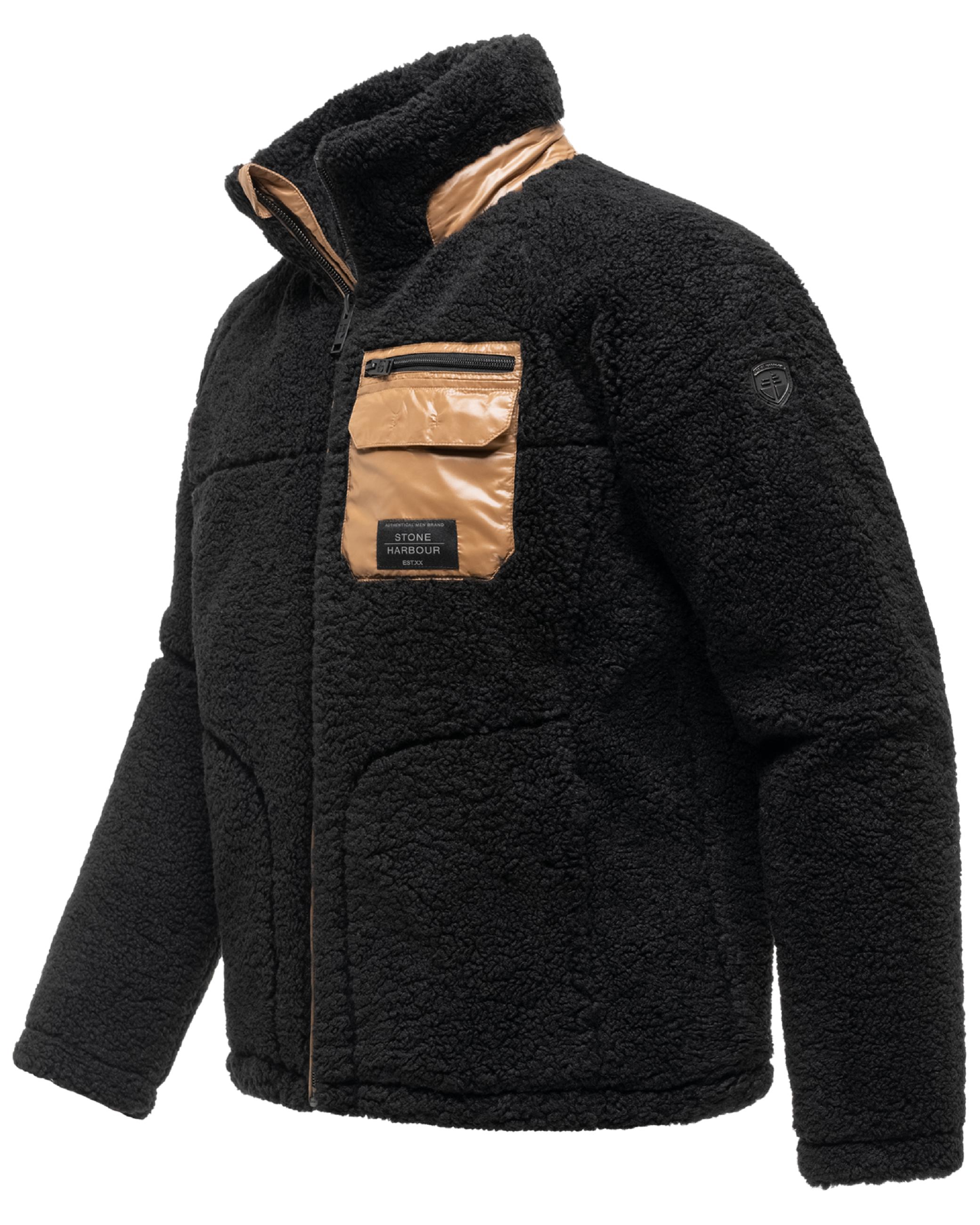 Teddyjacke mit markanten, kontrastfarbenen Details "Sorees XX" Black