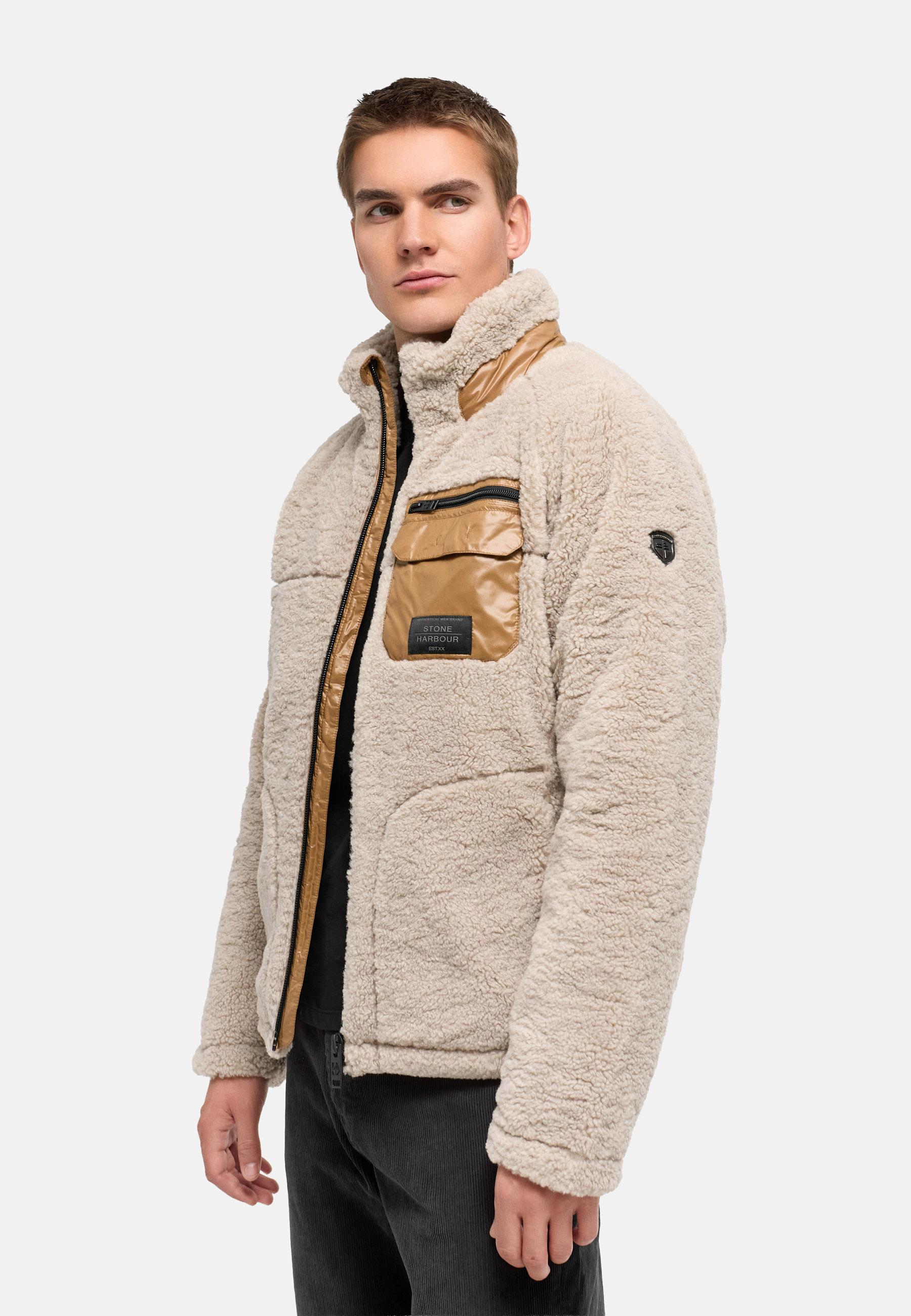 Teddyjacke mit markanten, kontrastfarbenen Details "Sorees XX" Bone