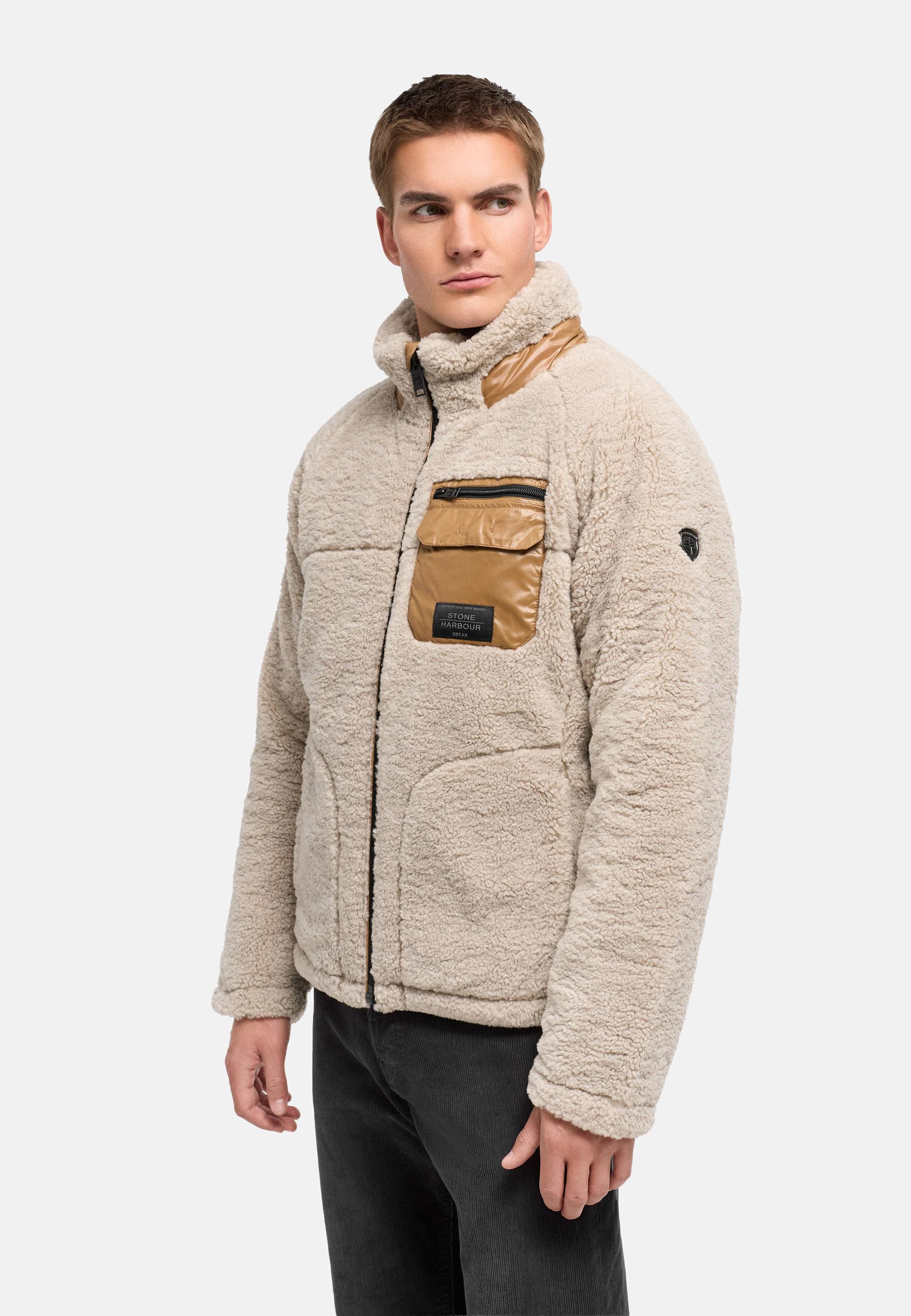 Teddyjacke mit markanten, kontrastfarbenen Details "Sorees XX" Bone