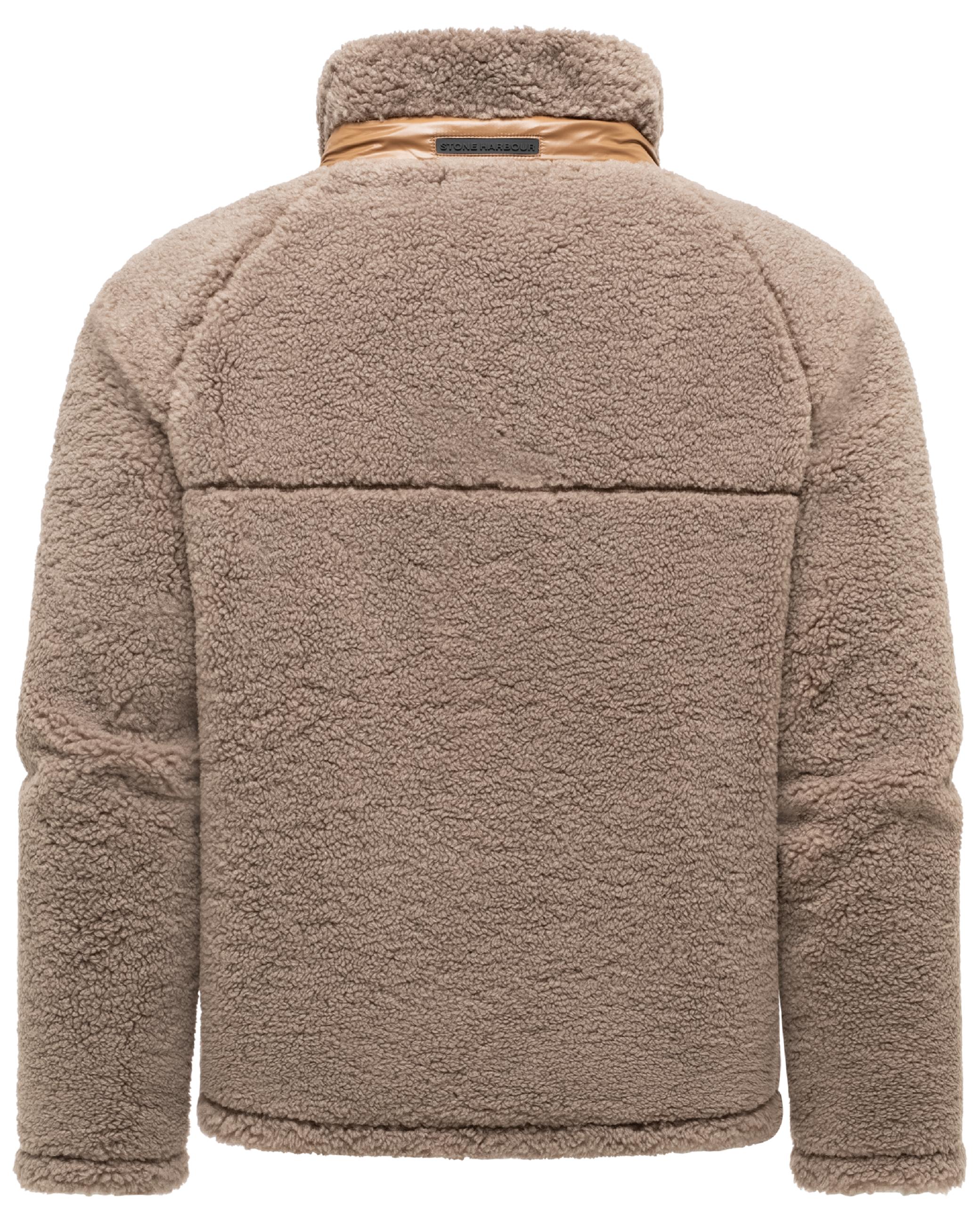 Teddyjacke mit markanten, kontrastfarbenen Details "Sorees XX" Dark Taupe