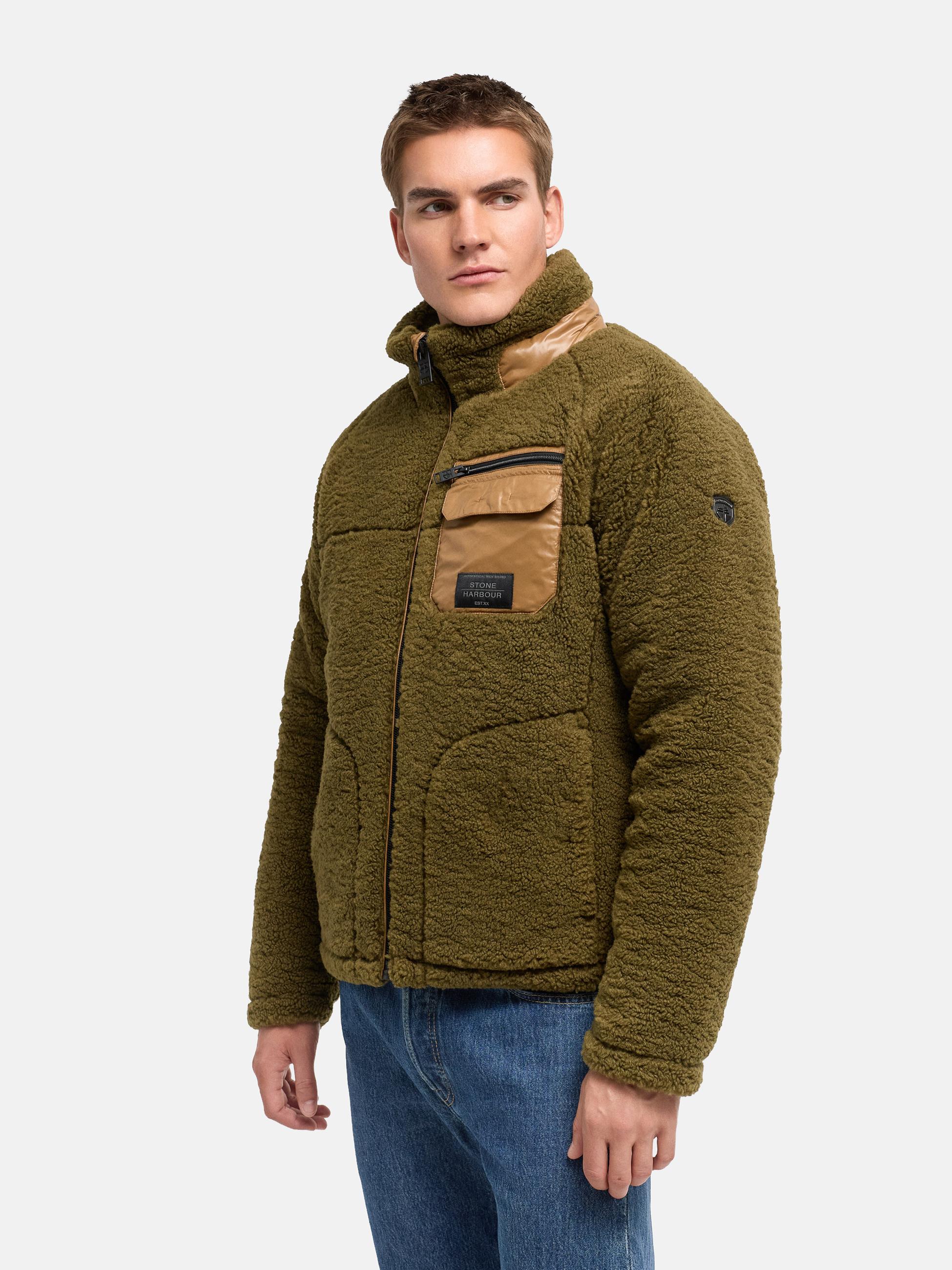 Teddyjacke mit markanten, kontrastfarbenen Details "Sorees XX" Khaki
