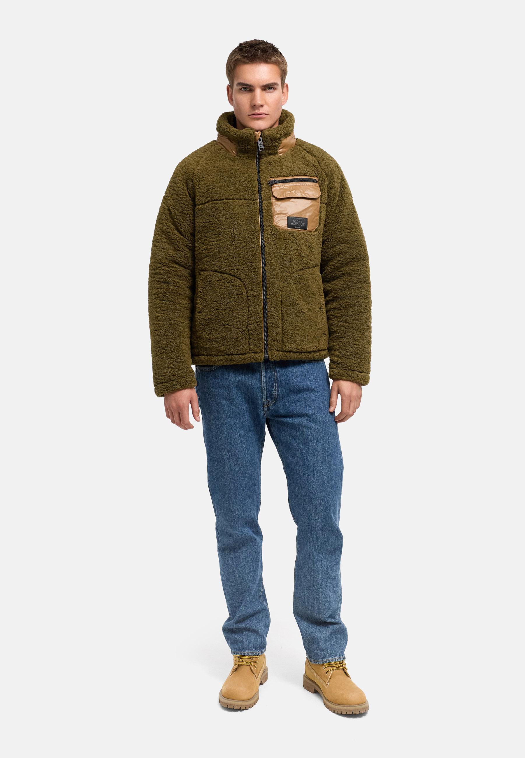 Teddyjacke mit markanten, kontrastfarbenen Details "Sorees XX" Khaki