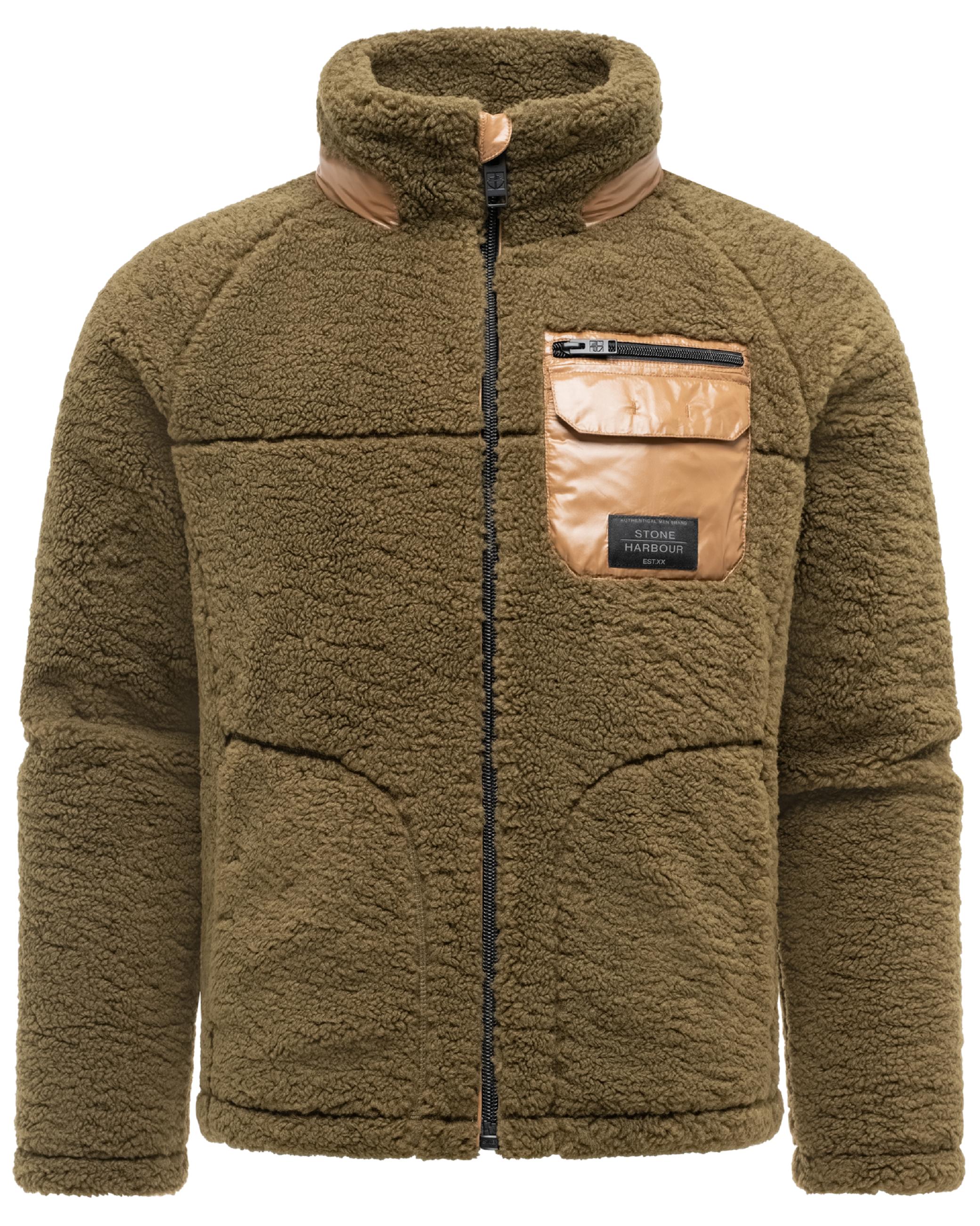 Teddyjacke mit markanten, kontrastfarbenen Details "Sorees XX" Khaki
