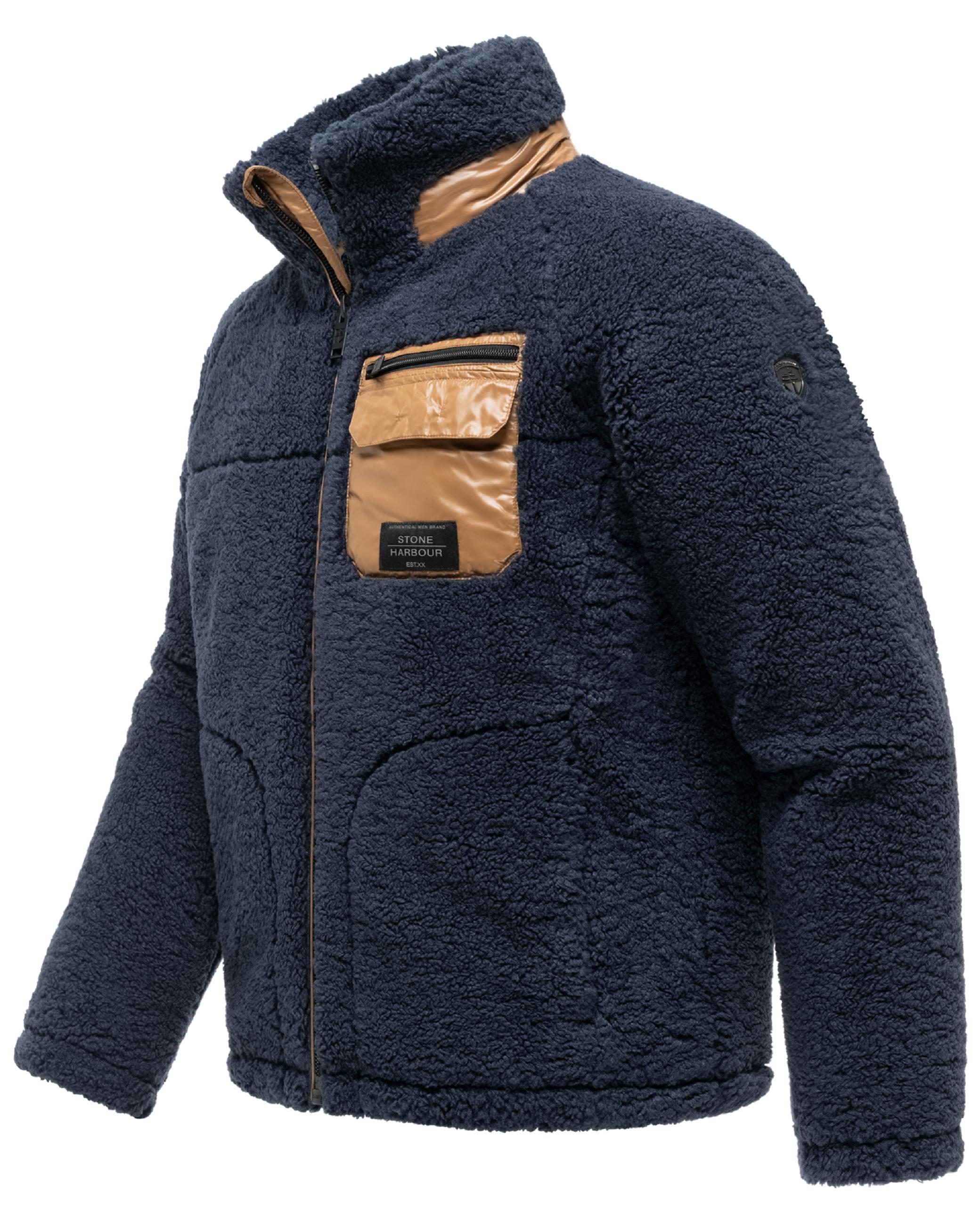 Teddyjacke mit markanten, kontrastfarbenen Details "Sorees XX" Navy