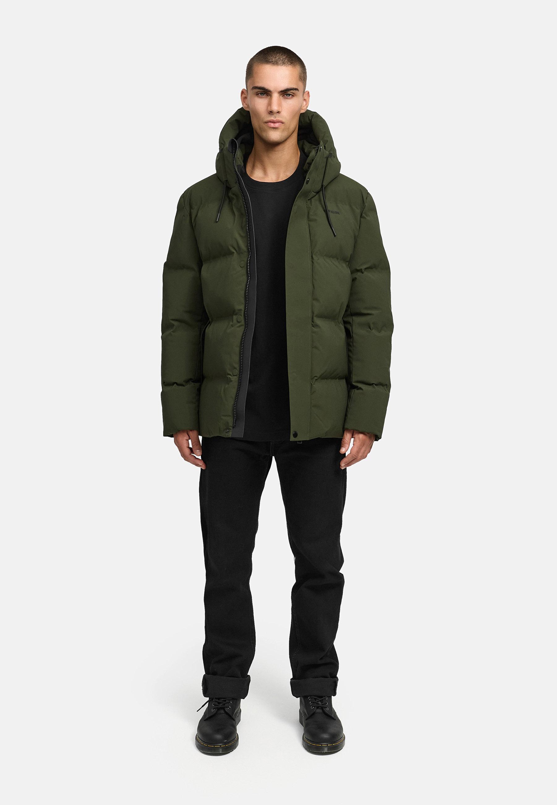 Steppjacke mit Kapuze "Taviaan XX" Dark Olive
