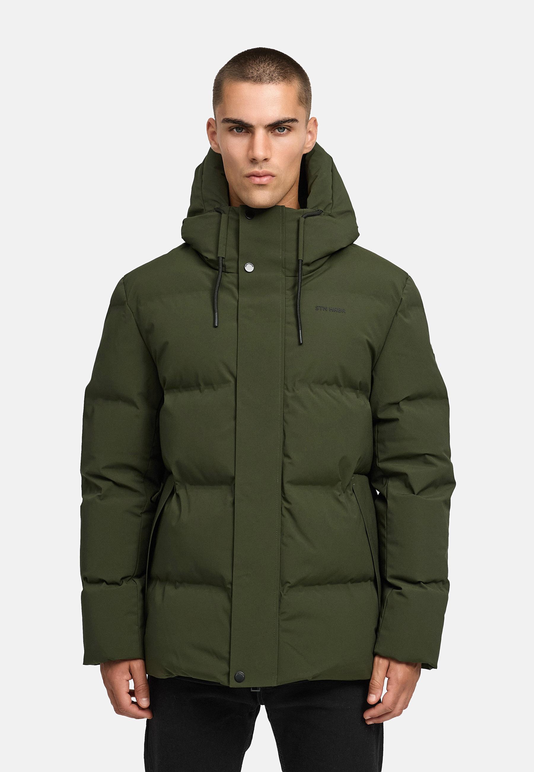 Steppjacke mit Kapuze "Taviaan XX" Dark Olive