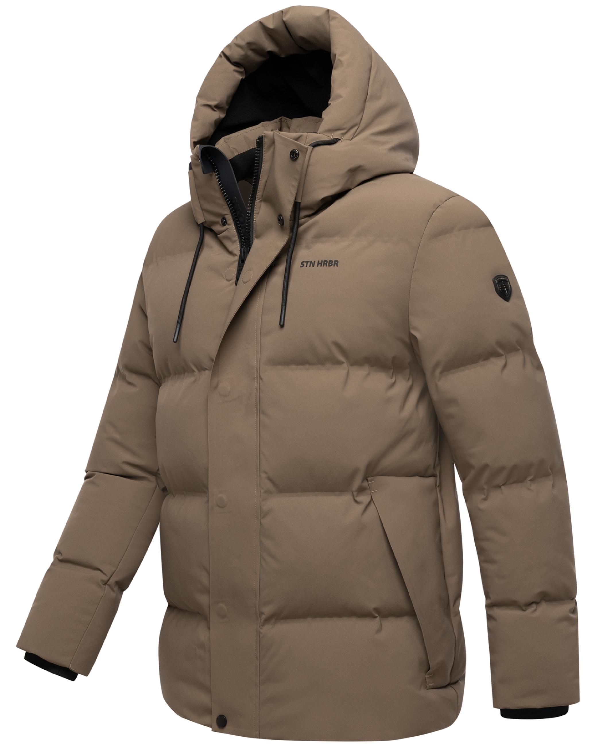 Steppjacke mit Kapuze "Taviaan XX" Stone Brown