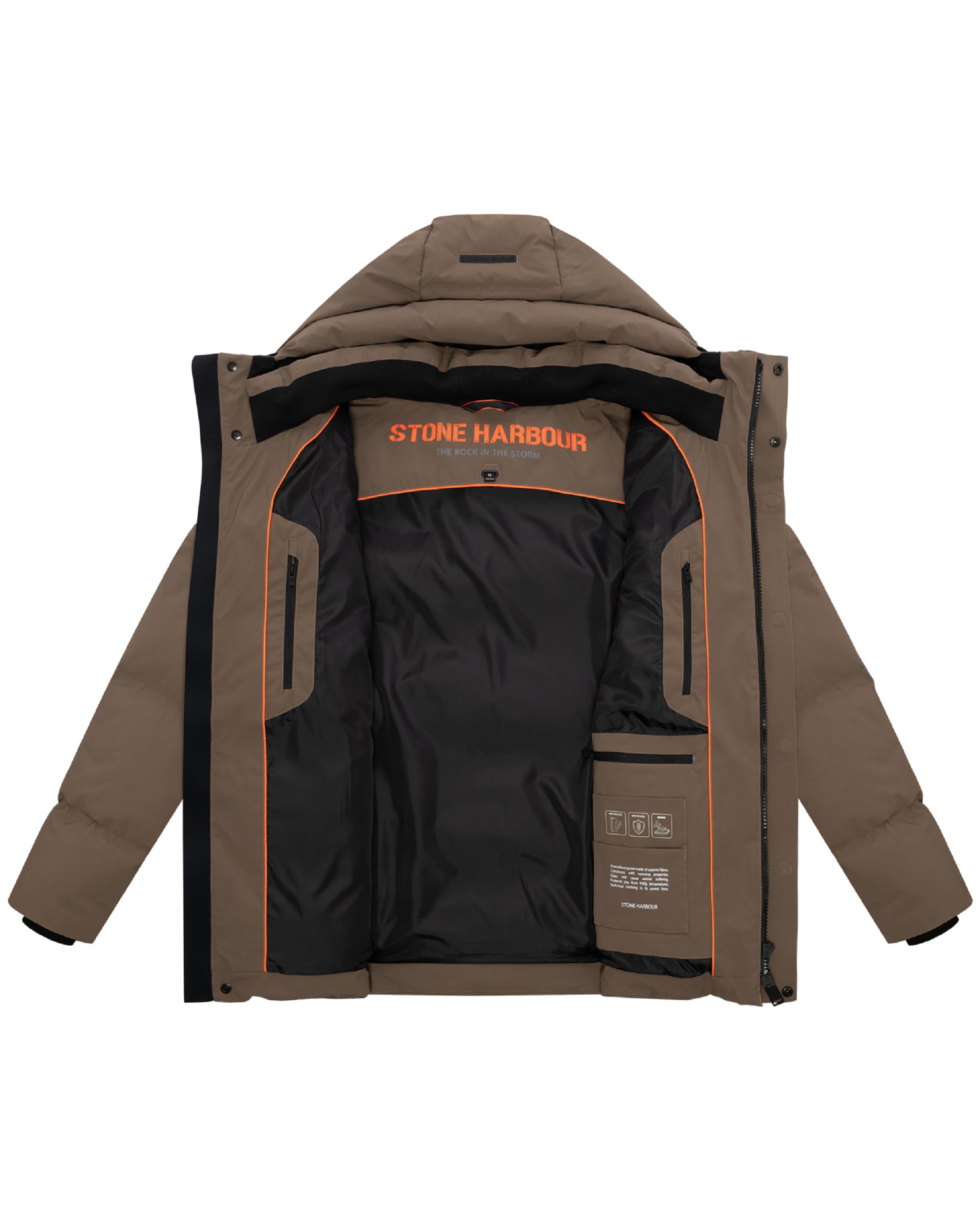 Steppjacke mit Kapuze "Taviaan XX" Stone Brown