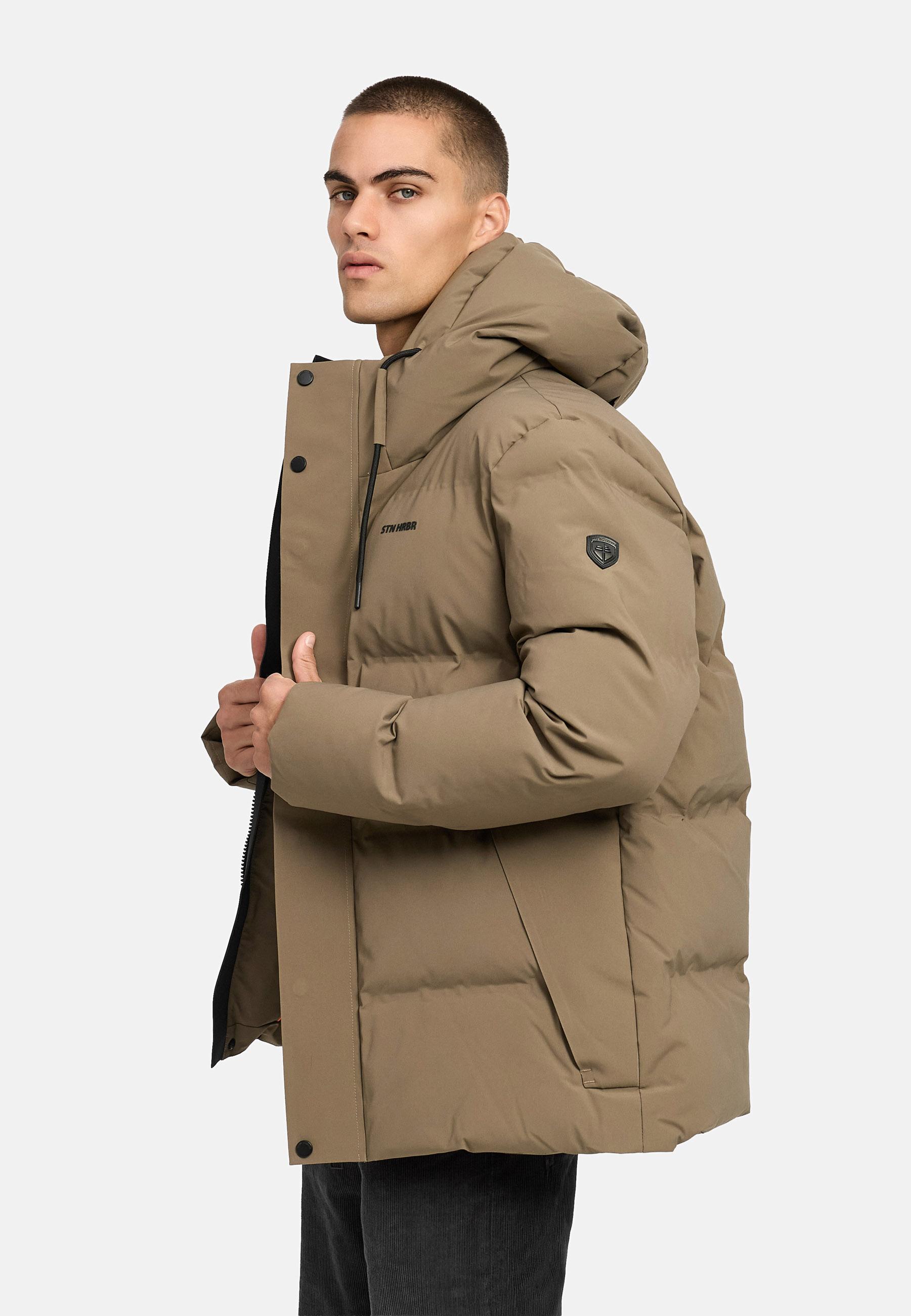 Steppjacke mit Kapuze "Taviaan XX" Stone Brown