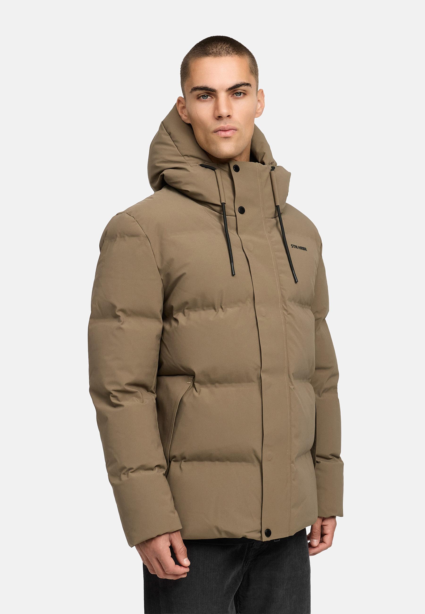 Steppjacke mit Kapuze "Taviaan XX" Stone Brown