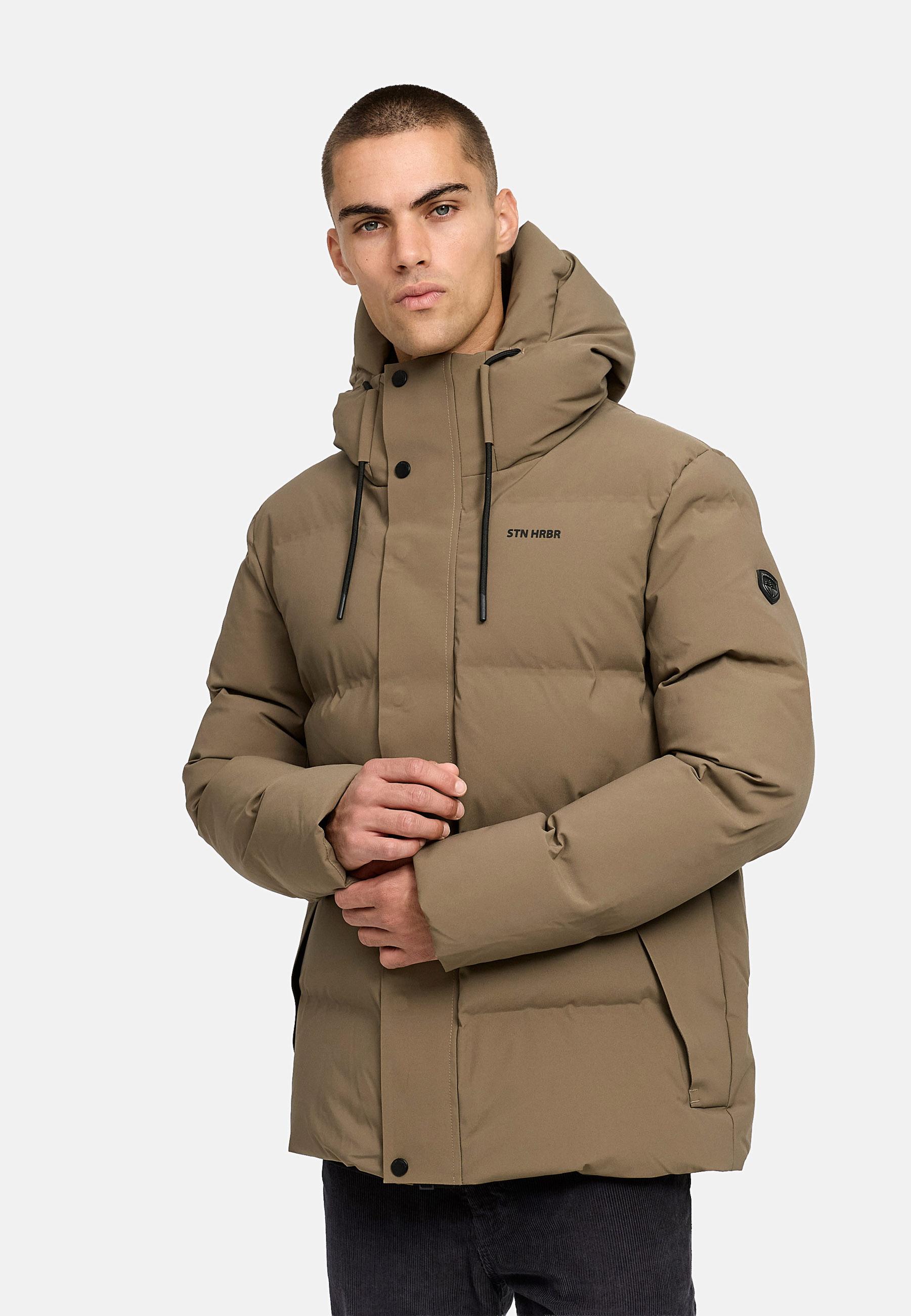 Steppjacke mit Kapuze "Taviaan XX" Stone Brown