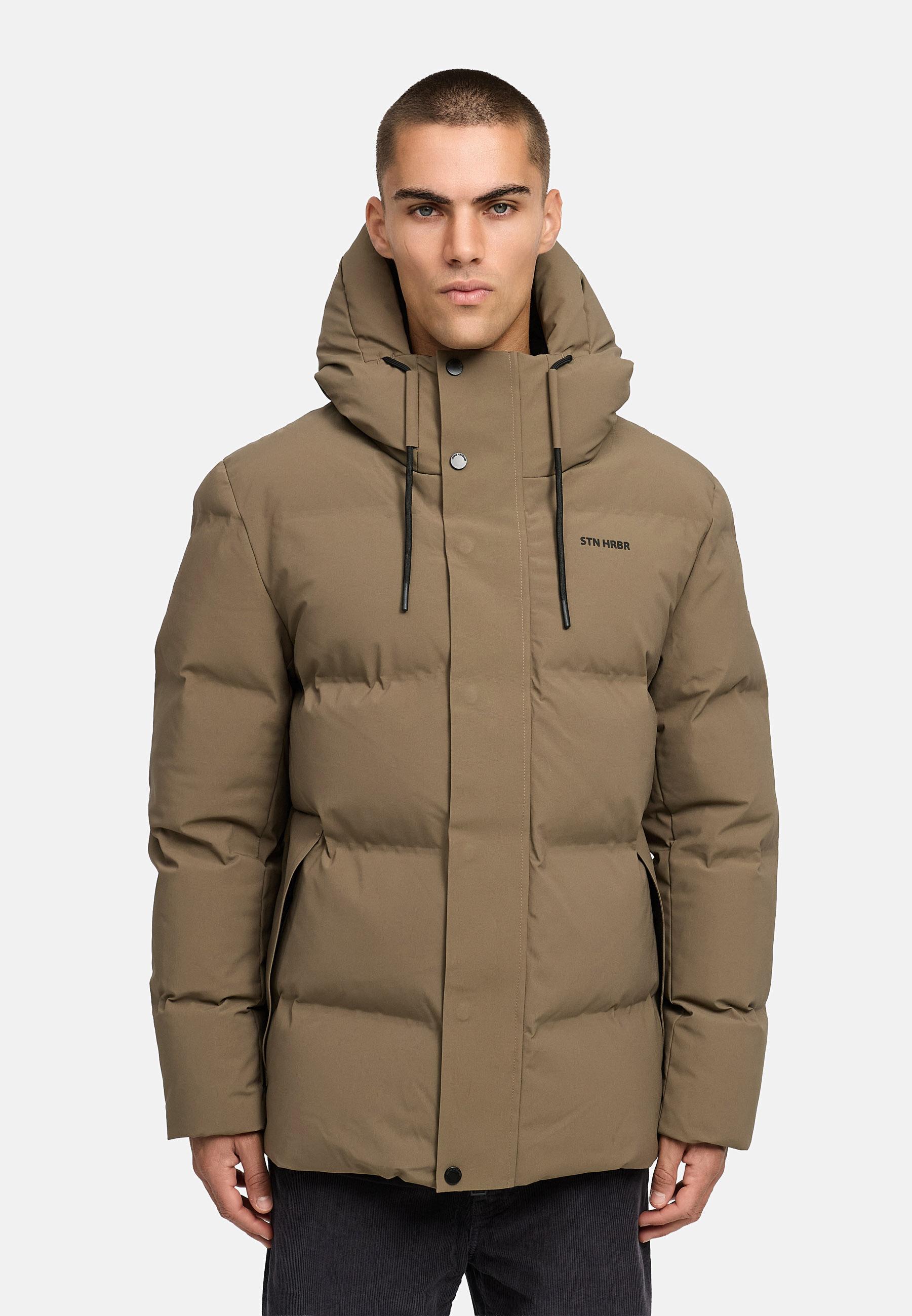 Steppjacke mit Kapuze "Taviaan XX" Stone Brown