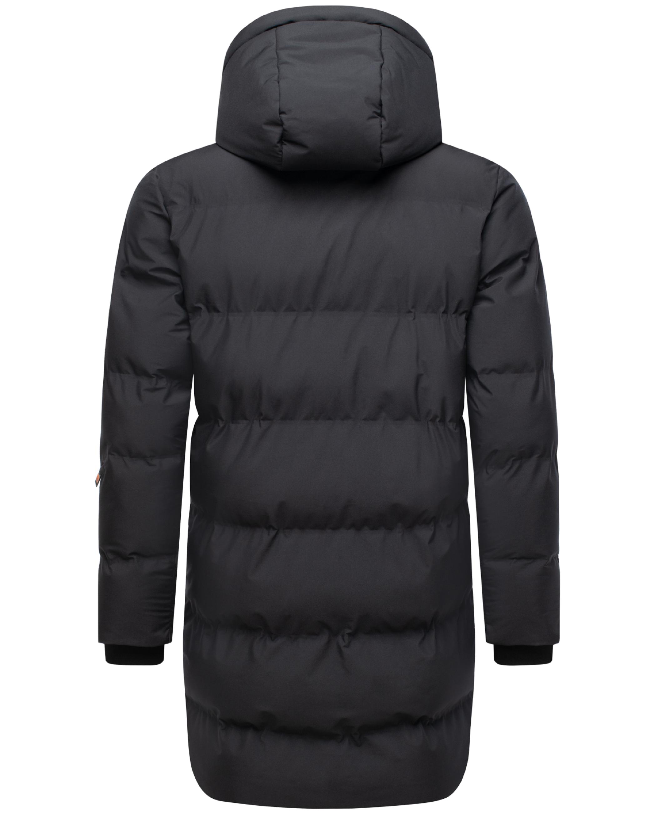 Winter Steppmantel mit abnehmbarer Kapuze "Thadeek XX" Black