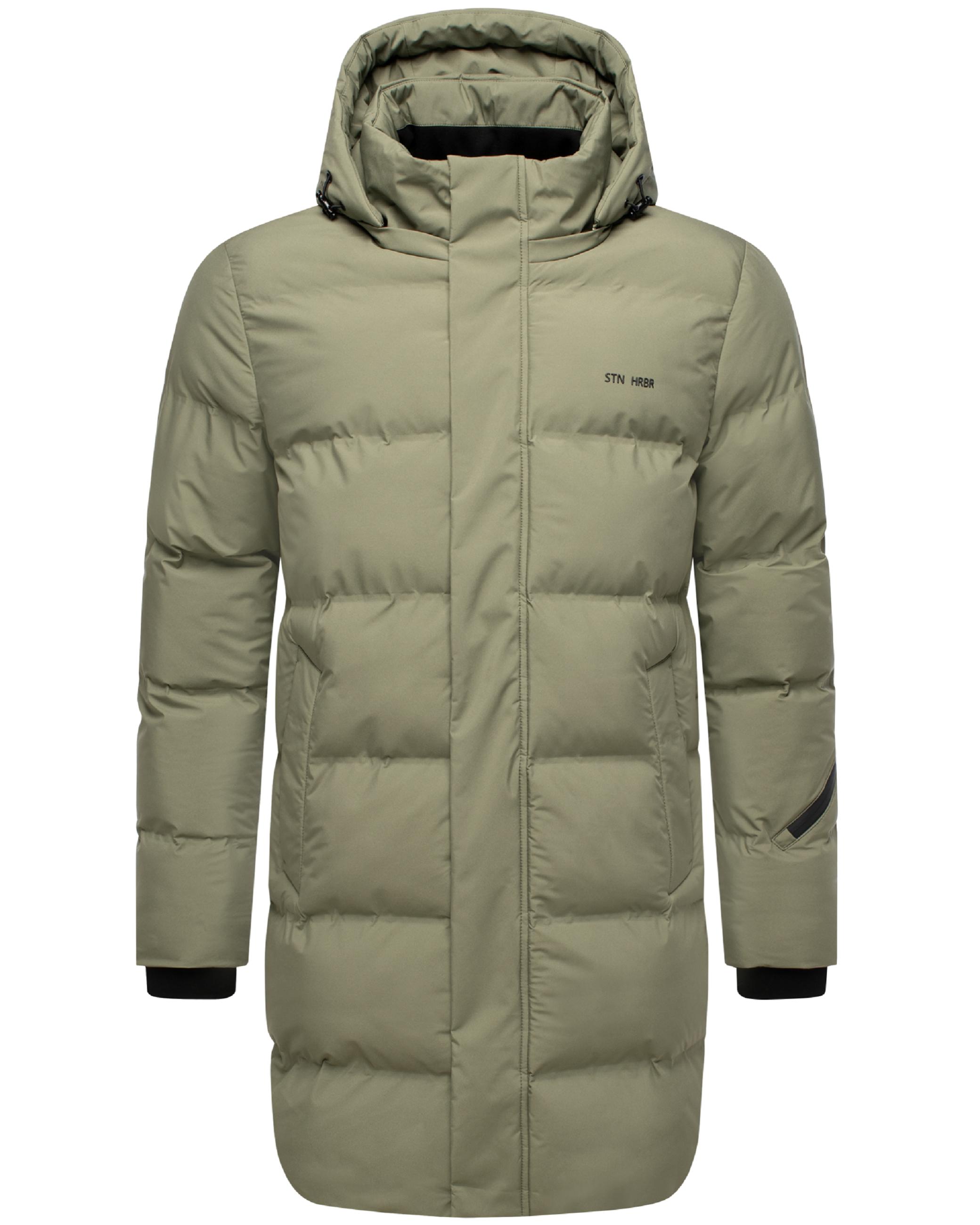 Winter Steppmantel mit abnehmbarer Kapuze "Thadeek XX" Dusty Olive