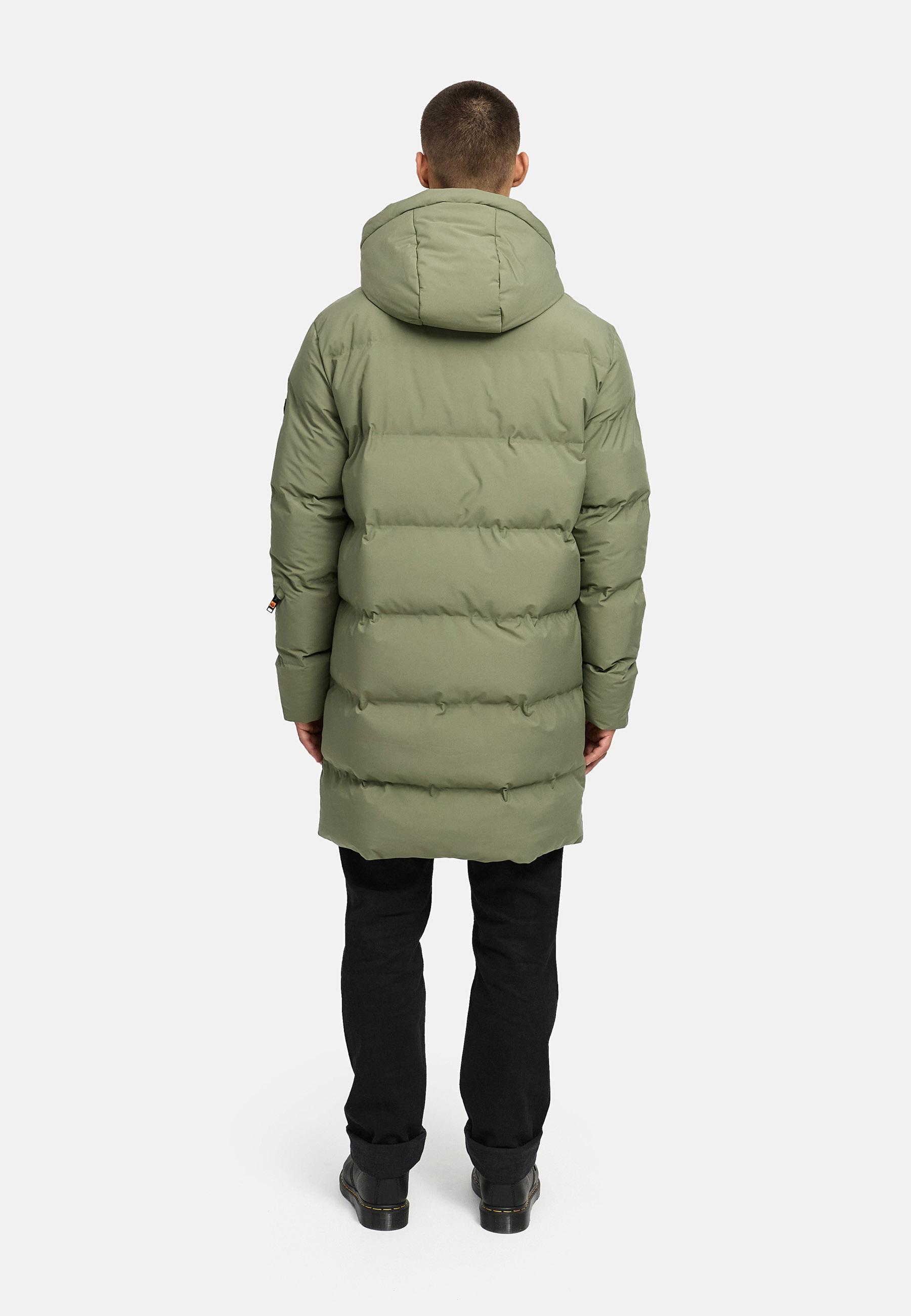 Winter Steppmantel mit abnehmbarer Kapuze "Thadeek XX" Dusty Olive