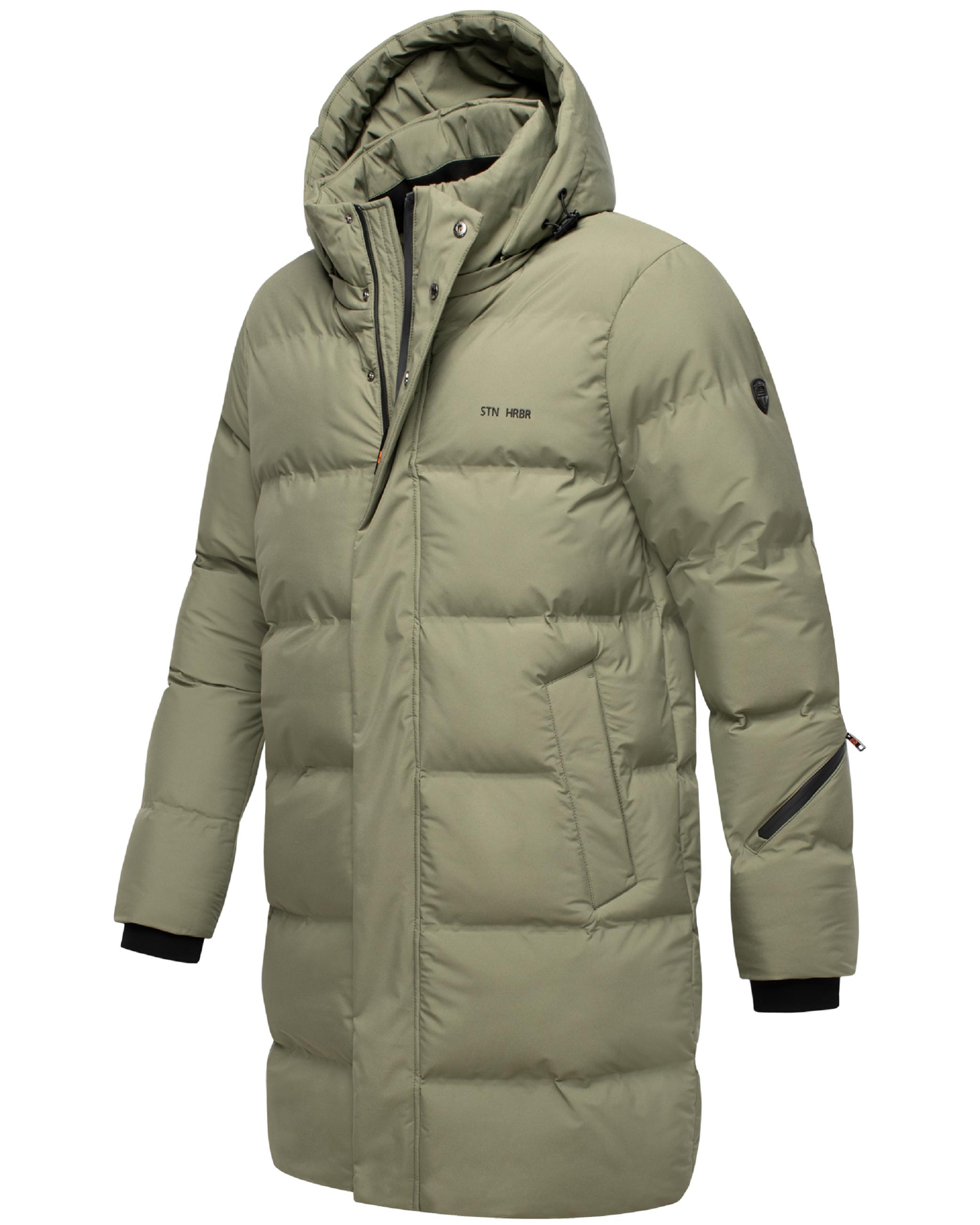 Winter Steppmantel mit abnehmbarer Kapuze "Thadeek XX" Dusty Olive
