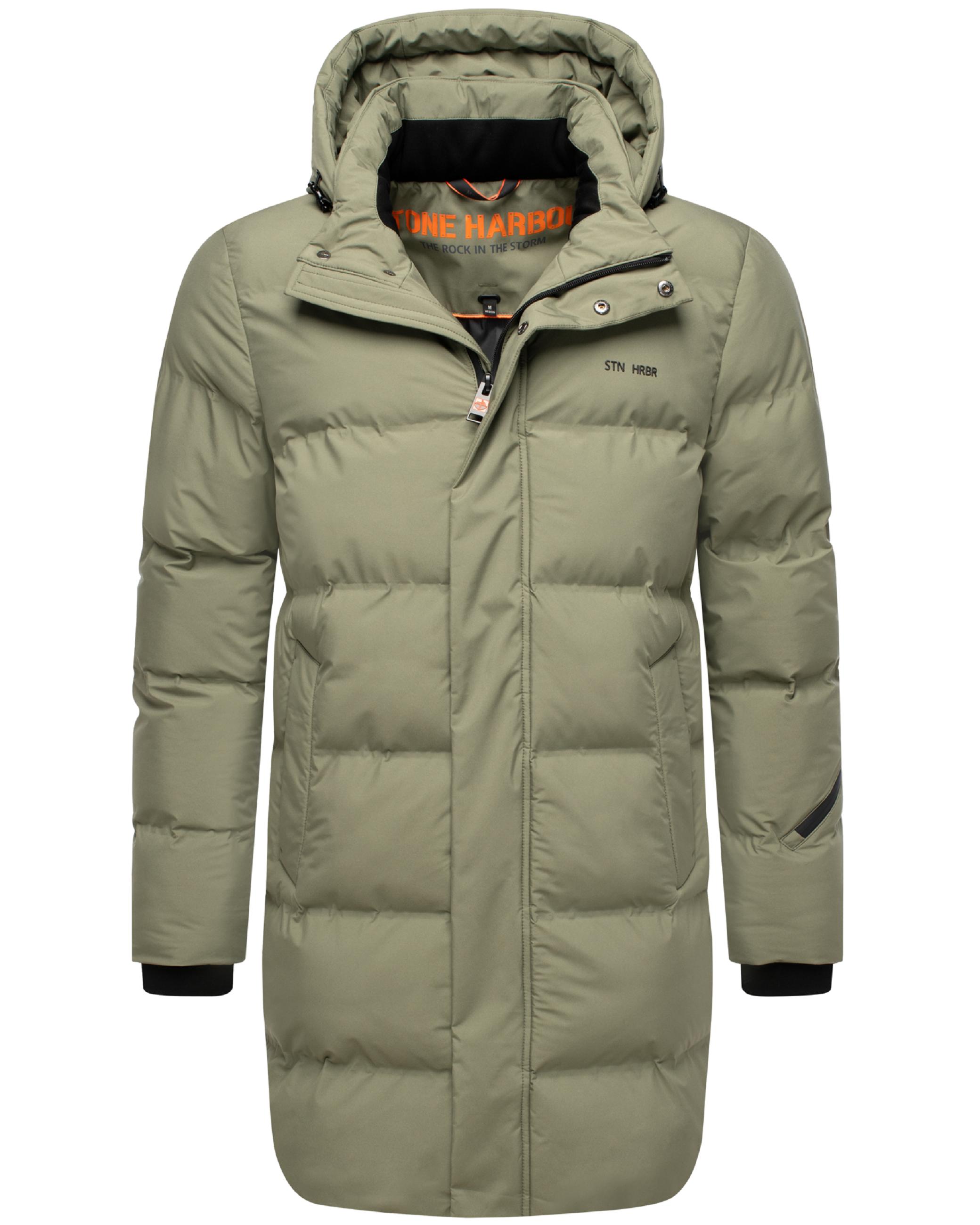 Winter Steppmantel mit abnehmbarer Kapuze "Thadeek XX" Dusty Olive