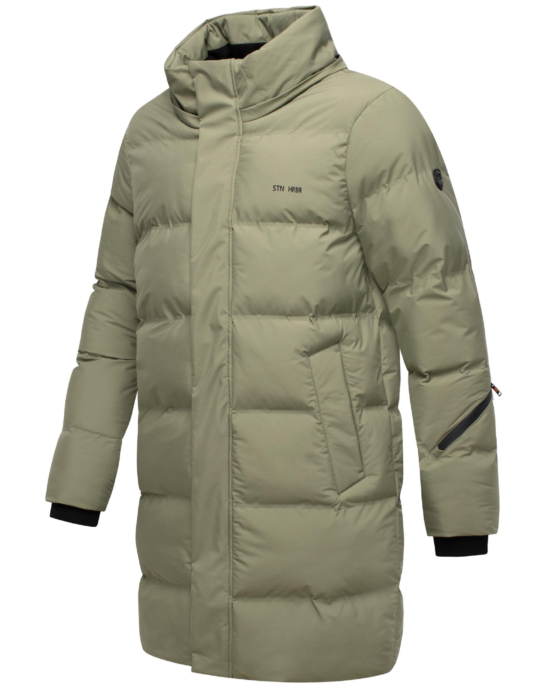 Winter Steppmantel mit abnehmbarer Kapuze "Thadeek XX" Dusty Olive