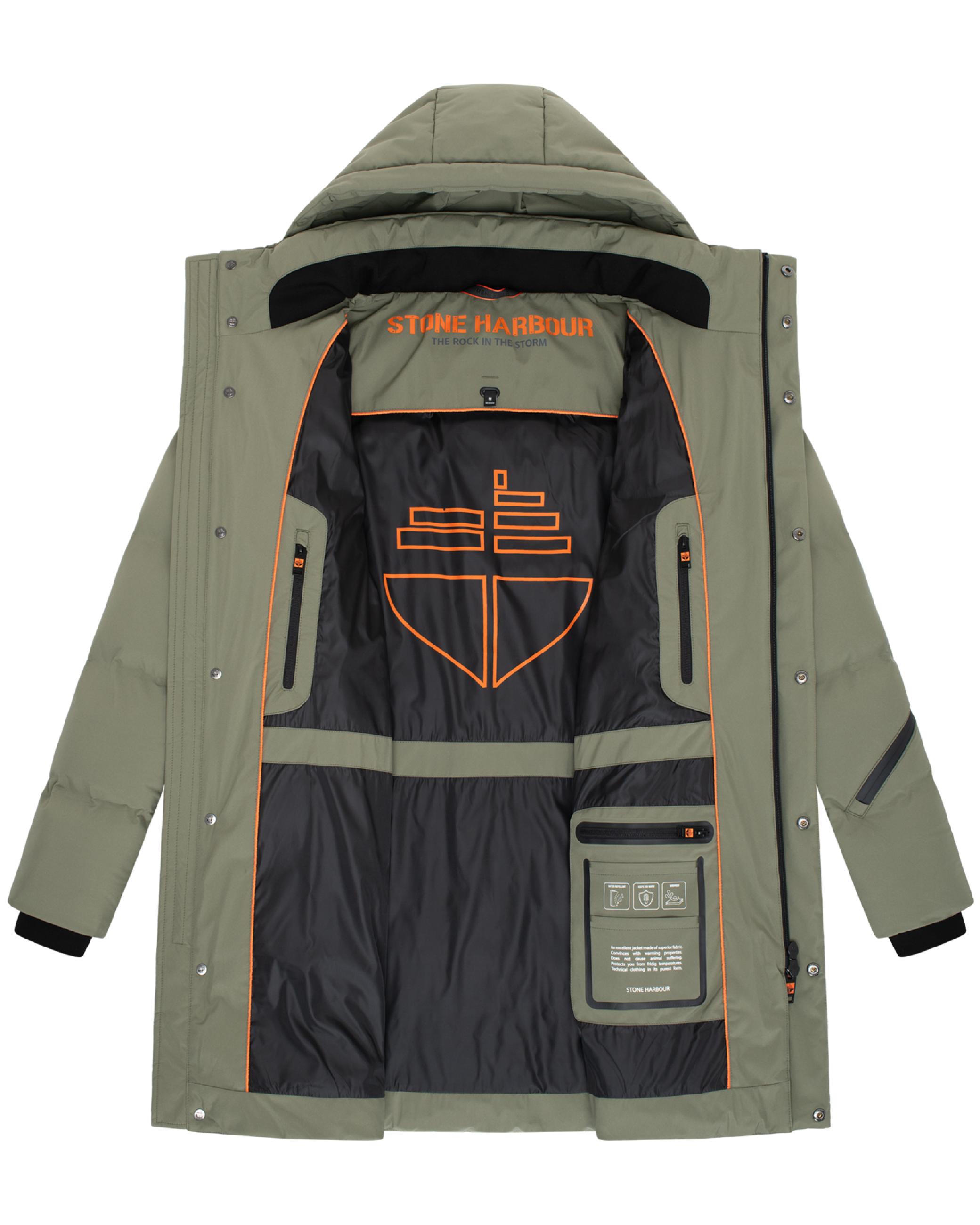 Winter Steppmantel mit abnehmbarer Kapuze "Thadeek XX" Dusty Olive