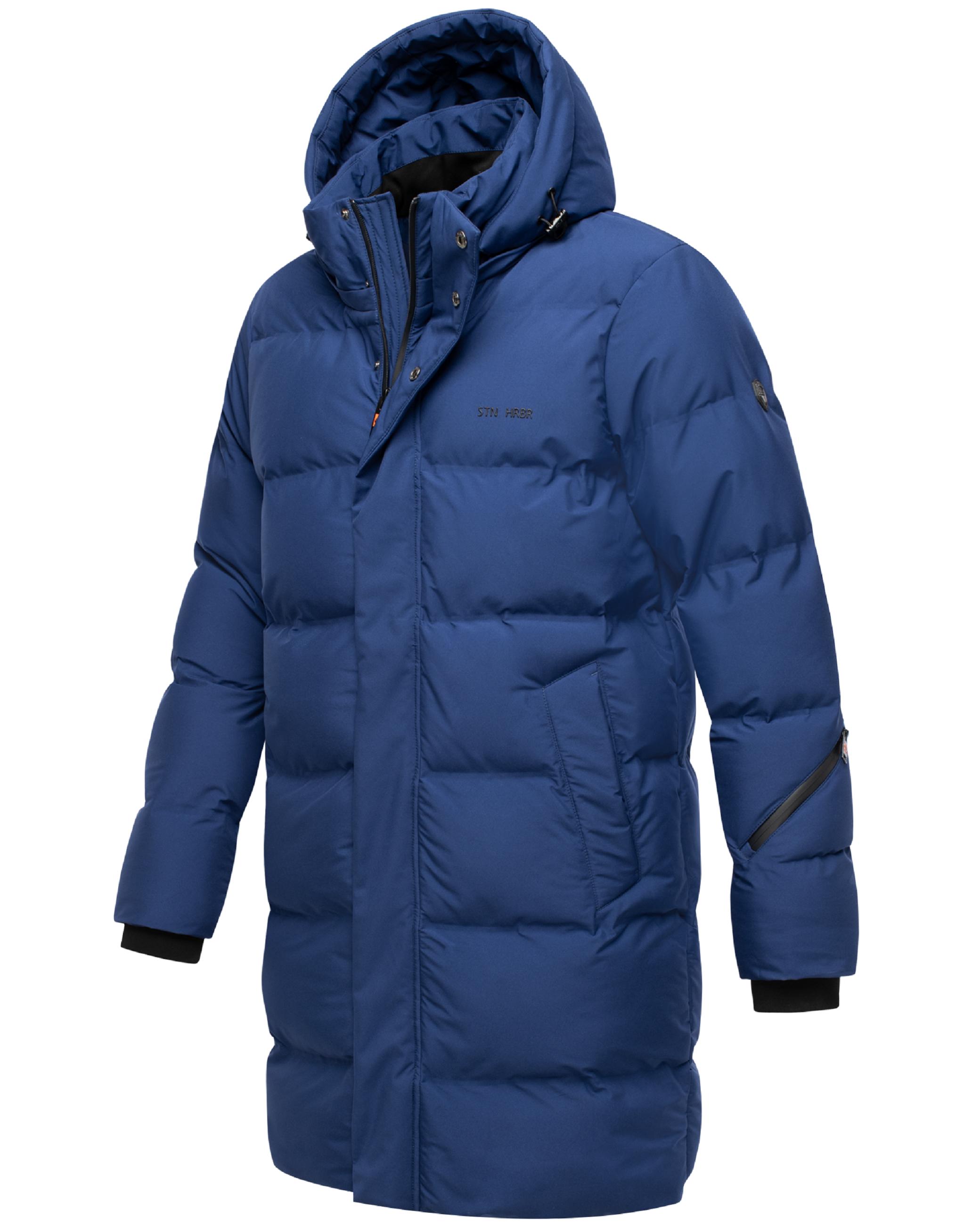 Winter Steppmantel mit abnehmbarer Kapuze "Thadeek XX" Navy