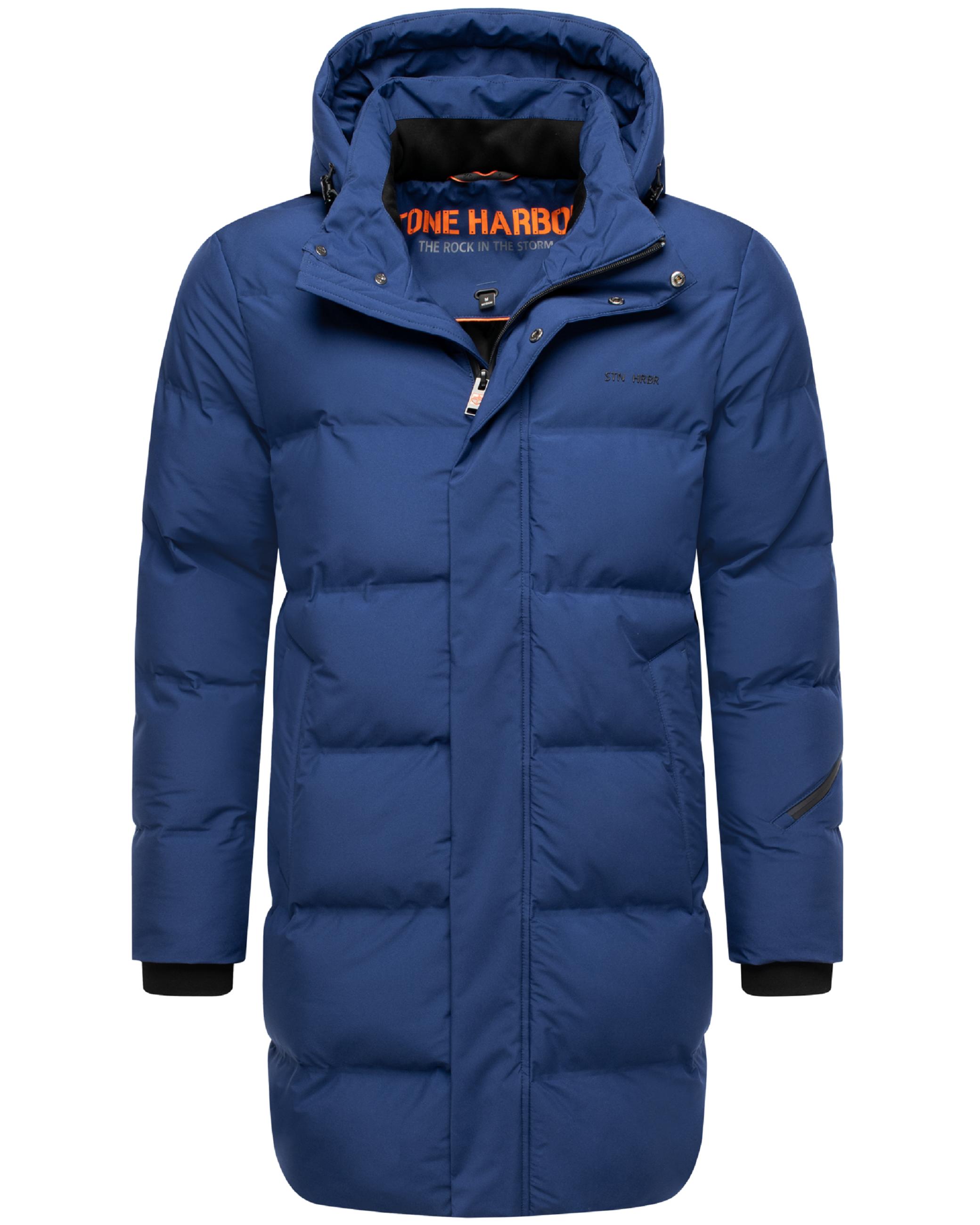 Winter Steppmantel mit abnehmbarer Kapuze "Thadeek XX" Navy