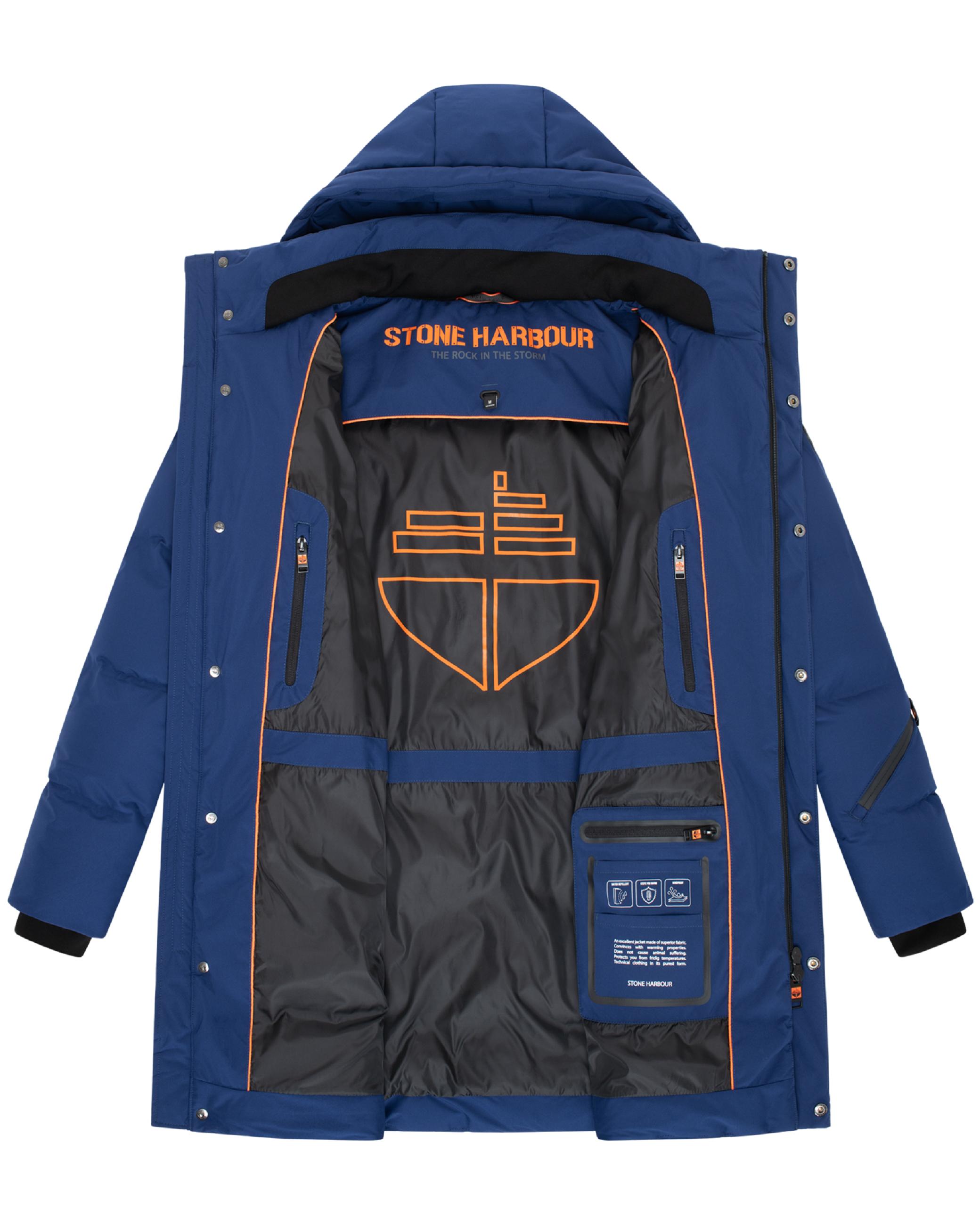 Winter Steppmantel mit abnehmbarer Kapuze "Thadeek XX" Navy